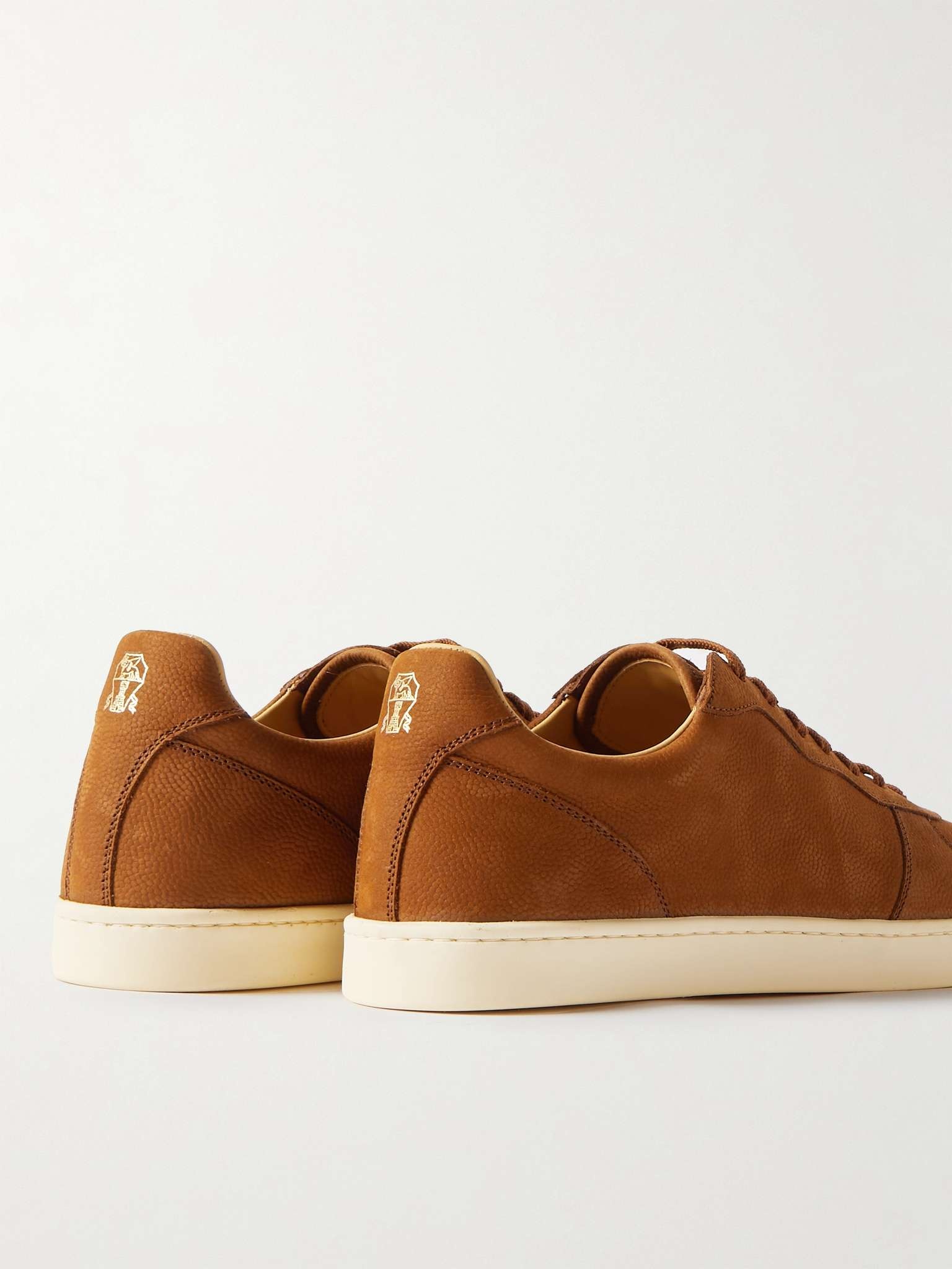 Pebble-Grain Leather Sneakers - 5