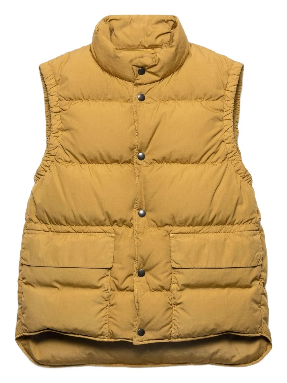 stand-up collar patch pockets gilet - 1