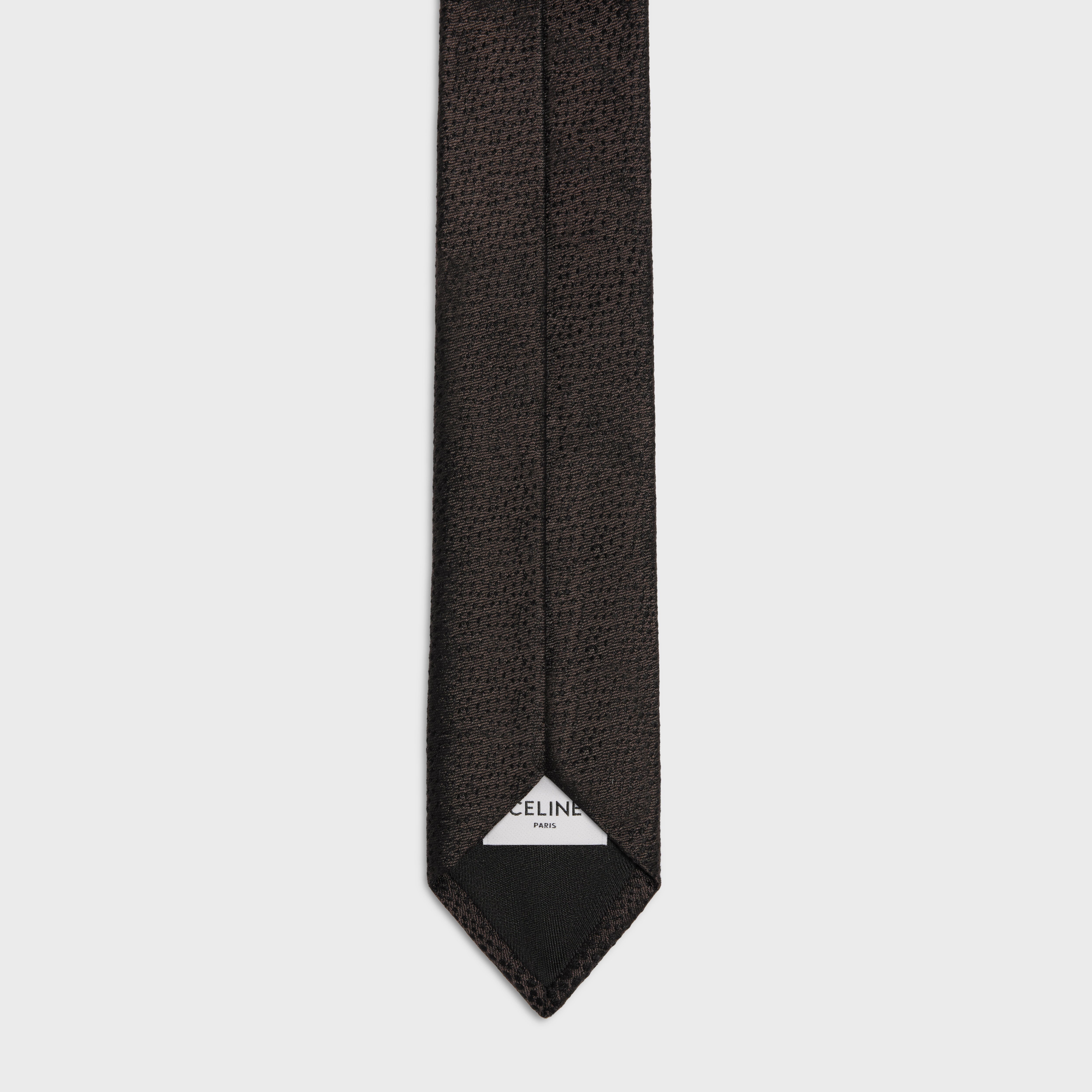 thin tie in leopard silk jacquard - 2