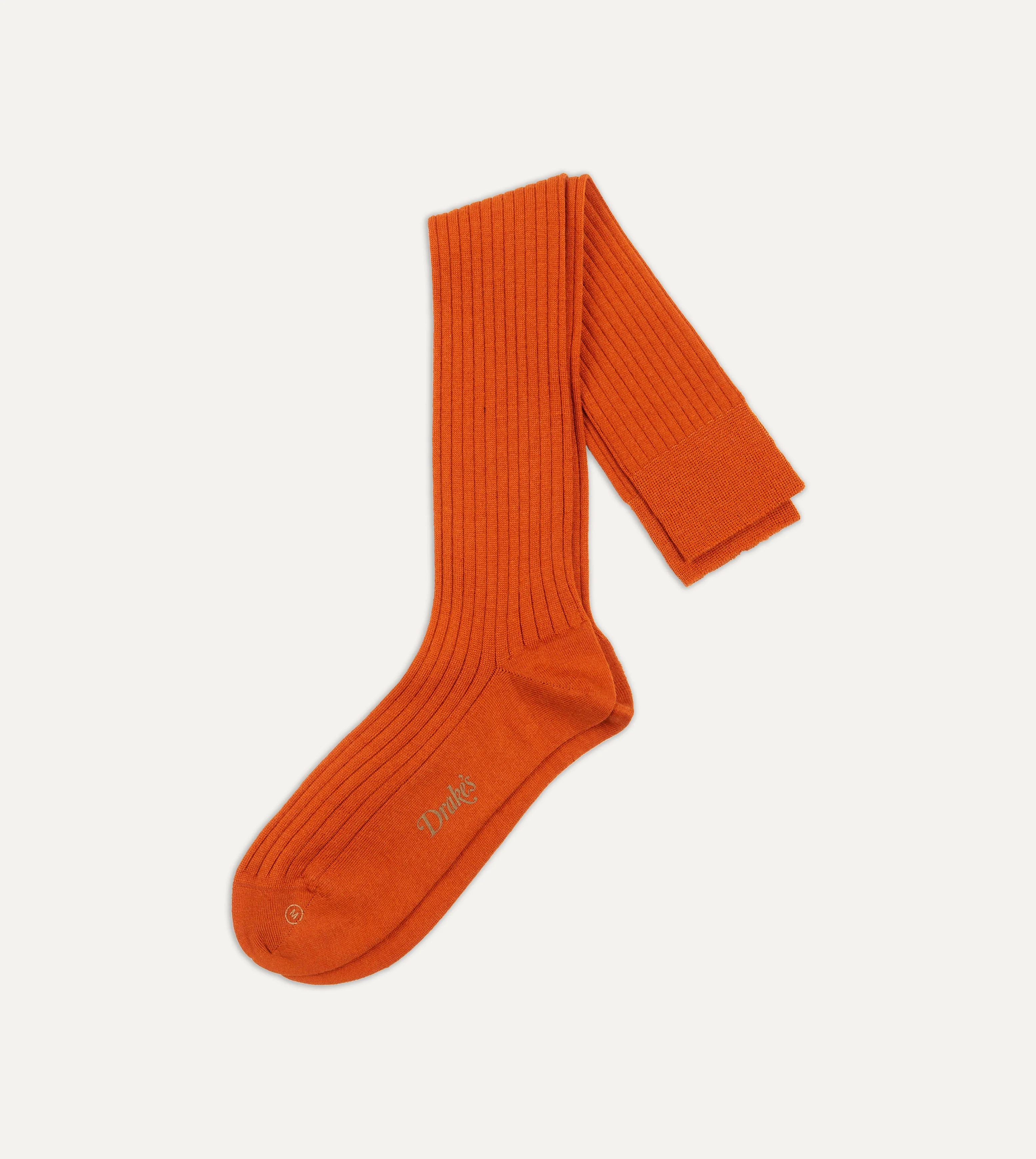 Orange Wool Over-The-Calf Socks - 1