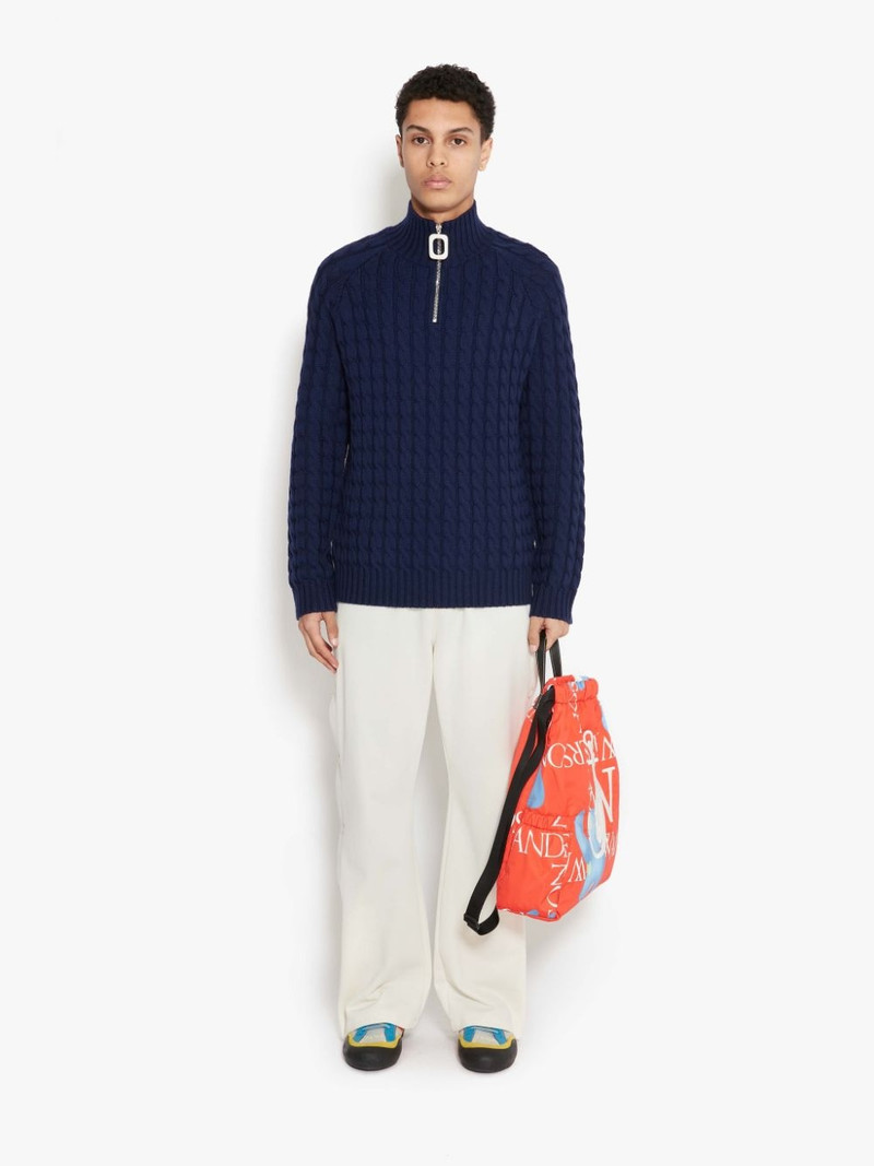 JW Anderson Henley cable-knit jumper outlook