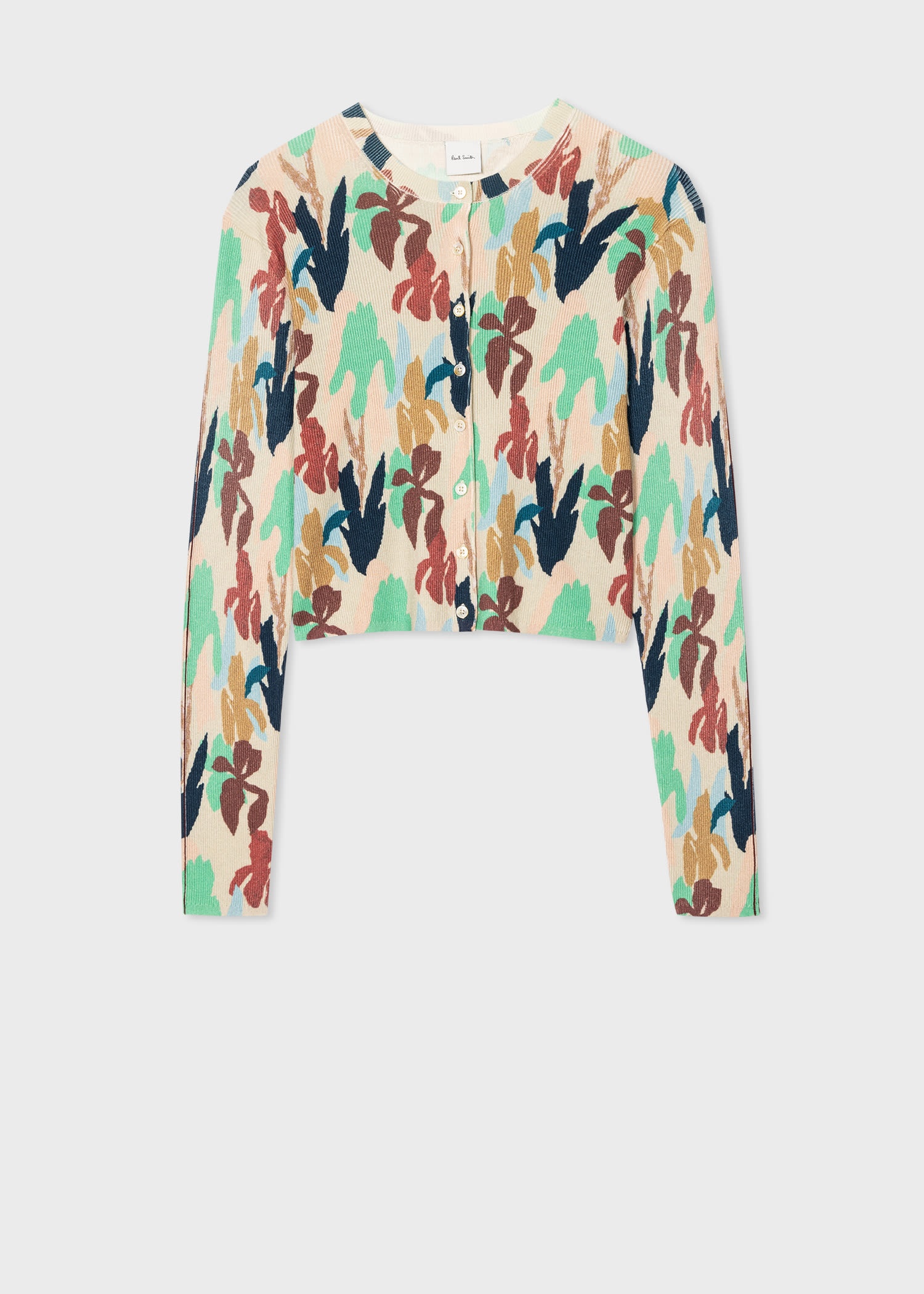 Cotton Floral Print Cardigan - 1