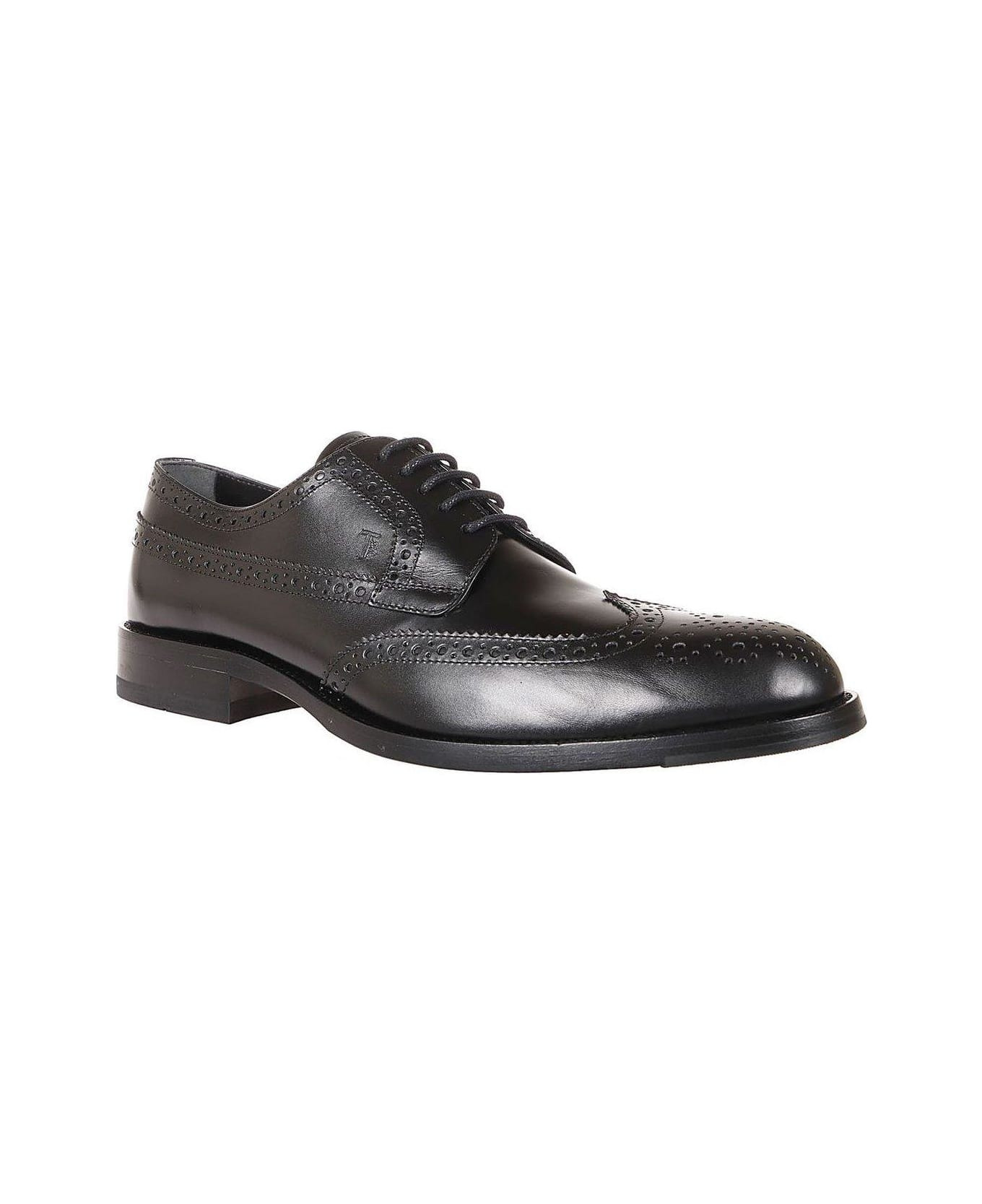 Round Toe Lace-up Brogues - 2