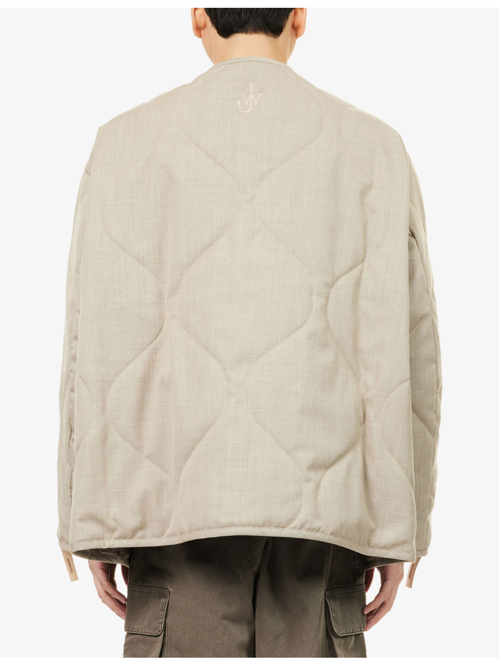 Quilted Loose-Fit Wool Jacket - 4