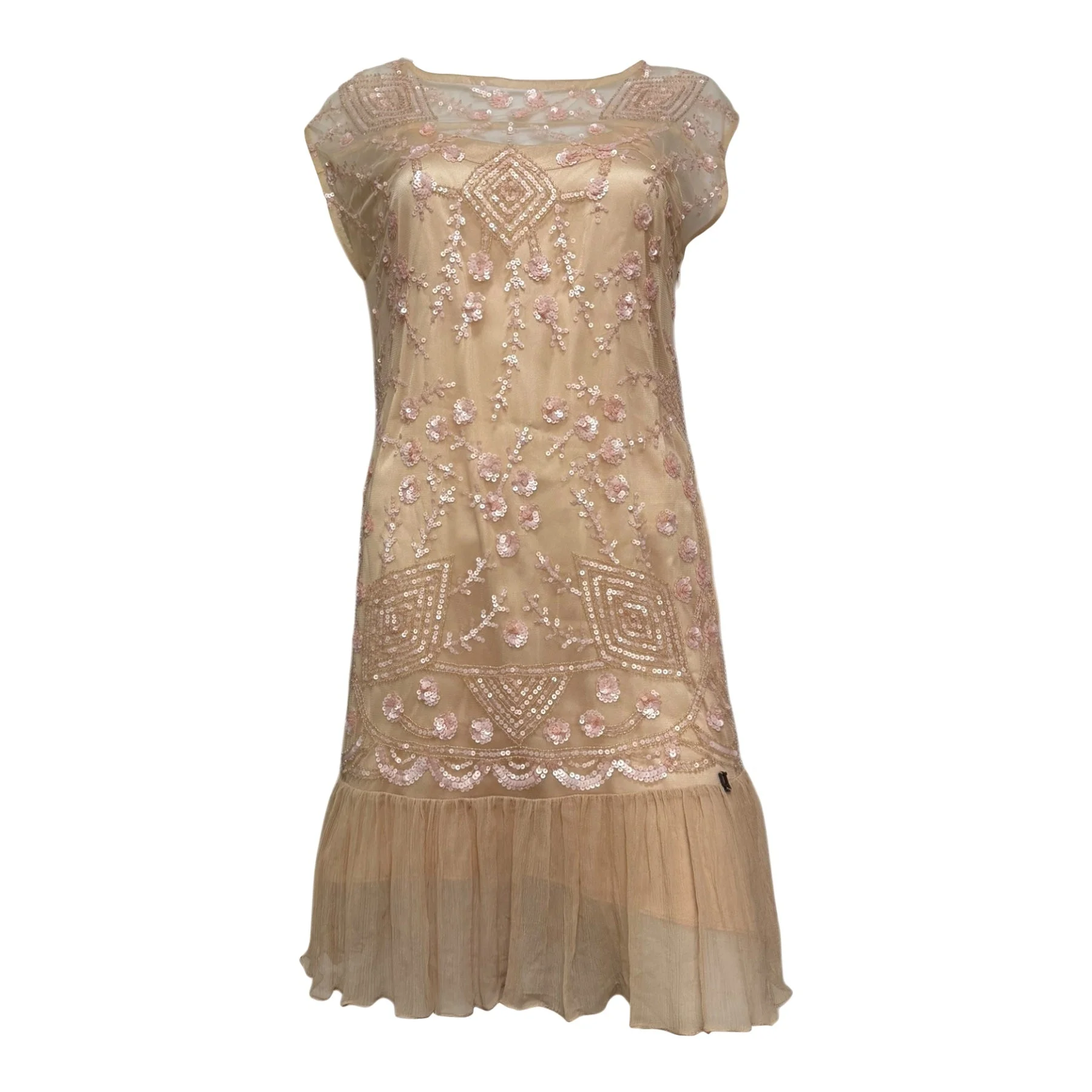 JOHN GALLIANO Spring Summer 2008 Lace & Sequin Embroidered Flapper Dress - 1