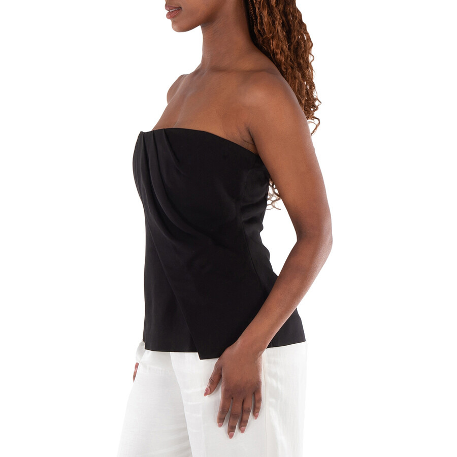 Anine Bing Ladies Black Halle Viscose-Crepe Top - 2