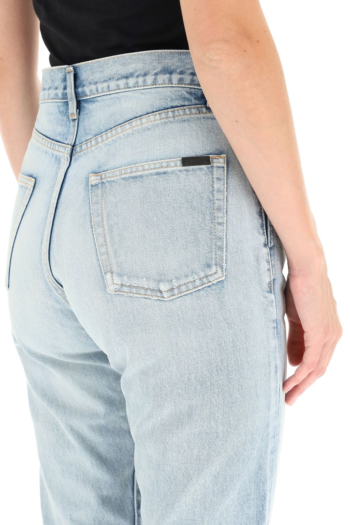 SLIM SERGE LIGHT BLUE JEANS - 5