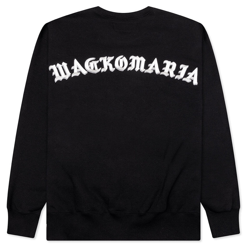 WACKO MARIA MIDDLE WEIGHT CREWNECK SWEATSHIRT TYPE 2 - BLACK outlook