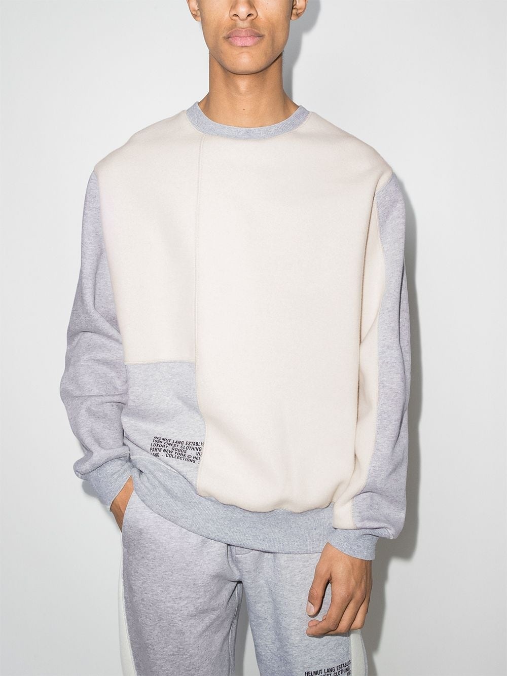 colour-block panelled sweatshirt - 2