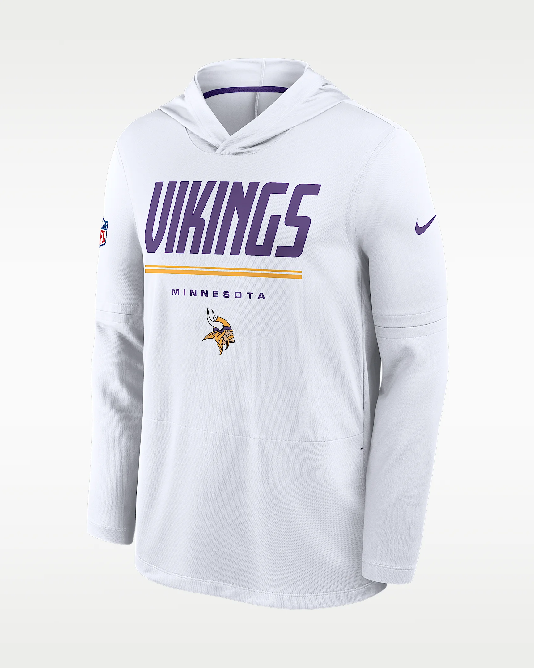 Minnesota Vikings Sideline Men's Nike Dri-FIT NFL Long-Sleeve Hooded Top - 1
