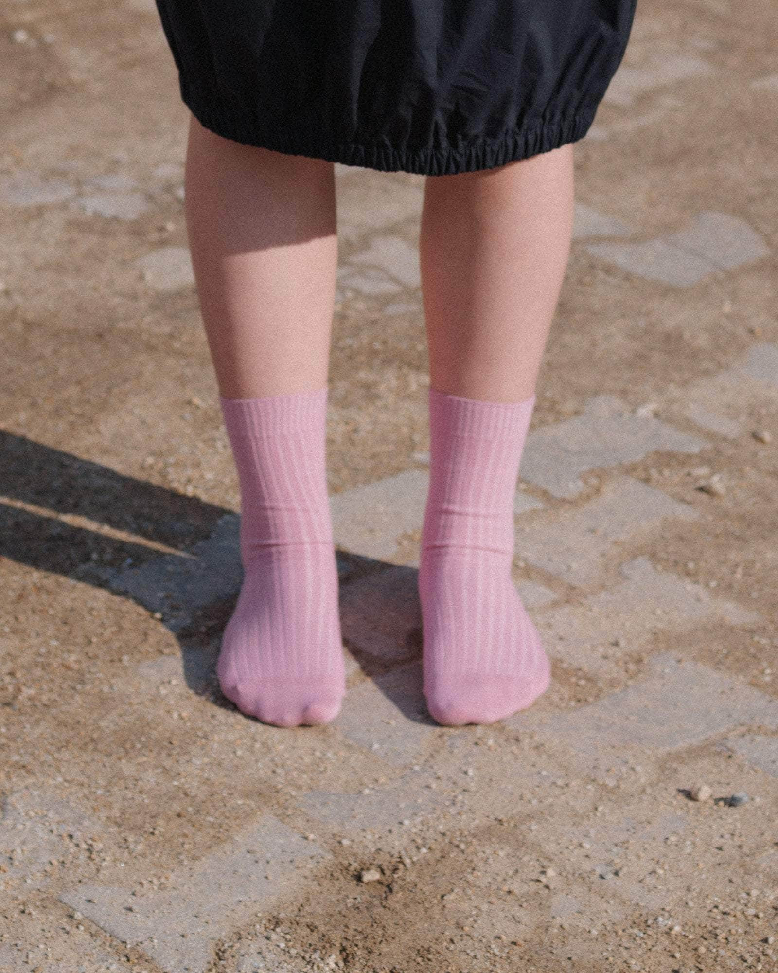Pack - 3 Rib Overankle Socks - Organic Cotton Rib - 4