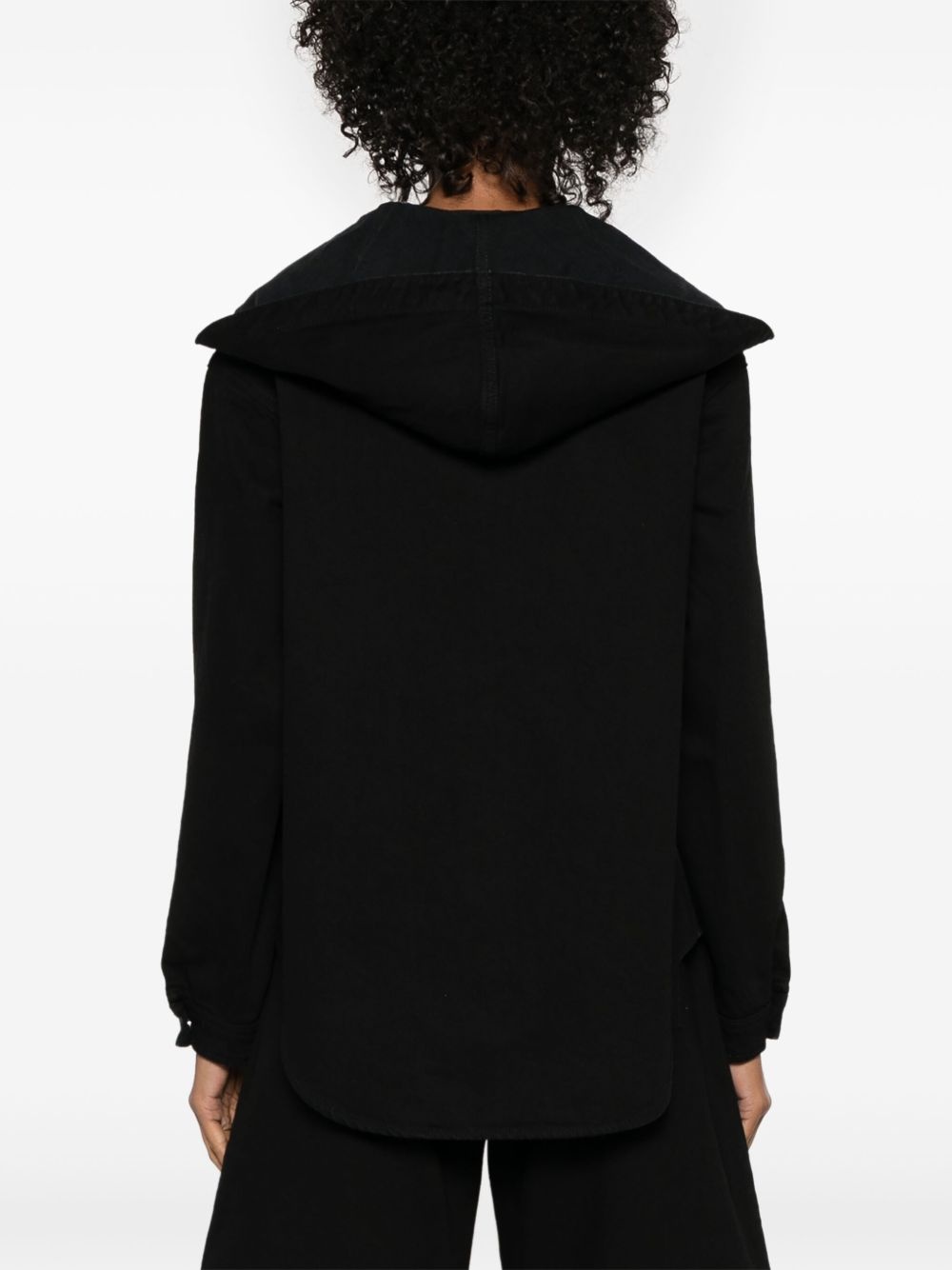 hooded denim shirt - 4