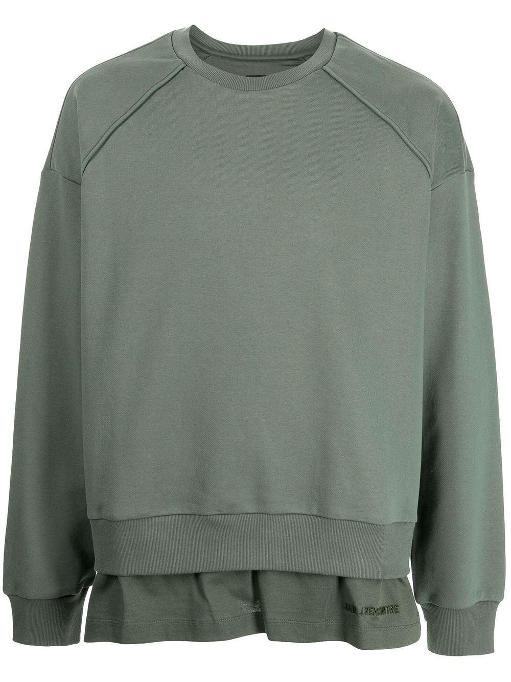 tonal layered sweatshirt - 1