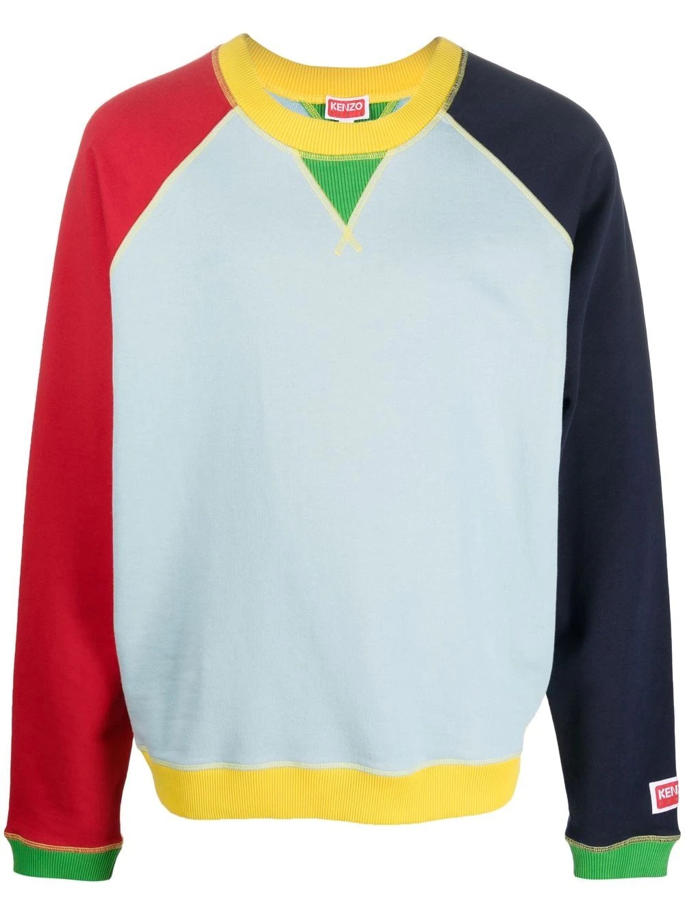 colour-block crew-neck sweatshirt - 1