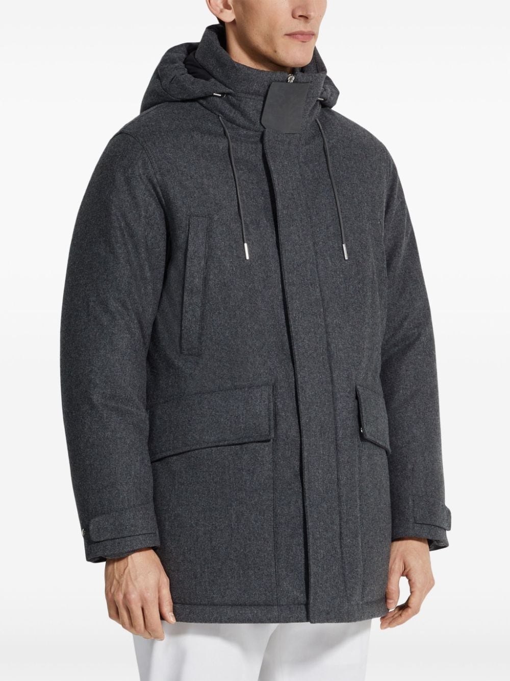 wool padded jacket - 3