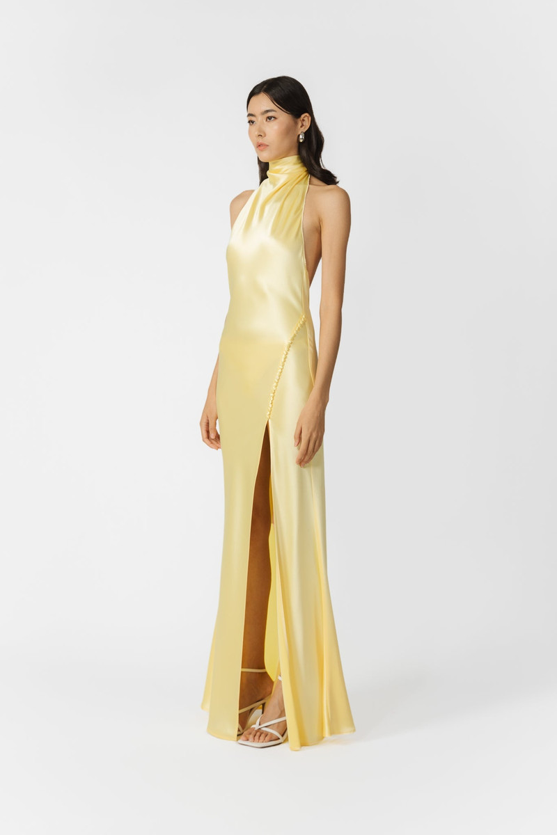 SAU LEE PENELOPE BACKLESS SATIN GOWN outlook