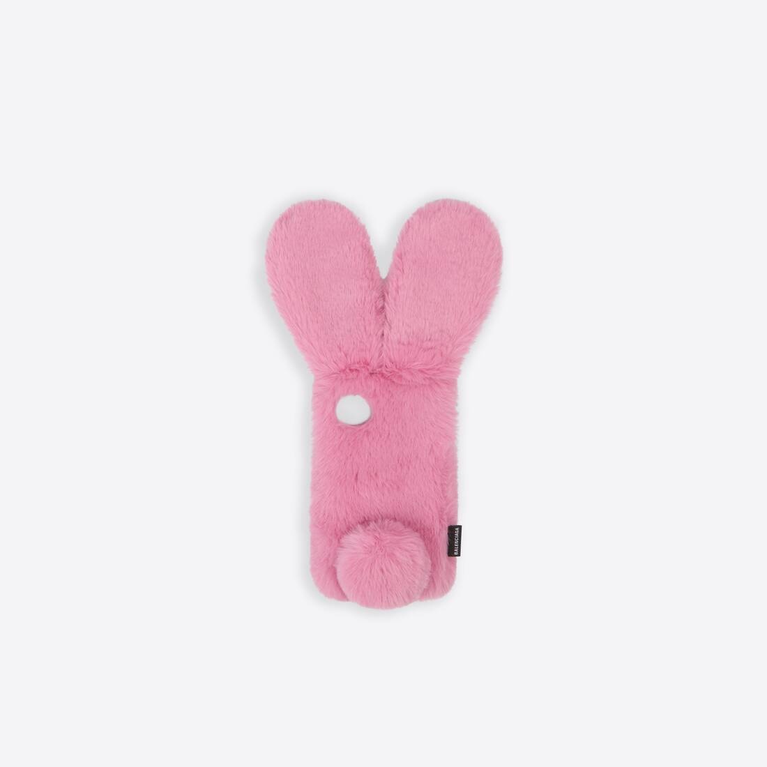 BALENCIAGA Women s Fluffy Bunny Phone Case in Pink REVERSIBLE