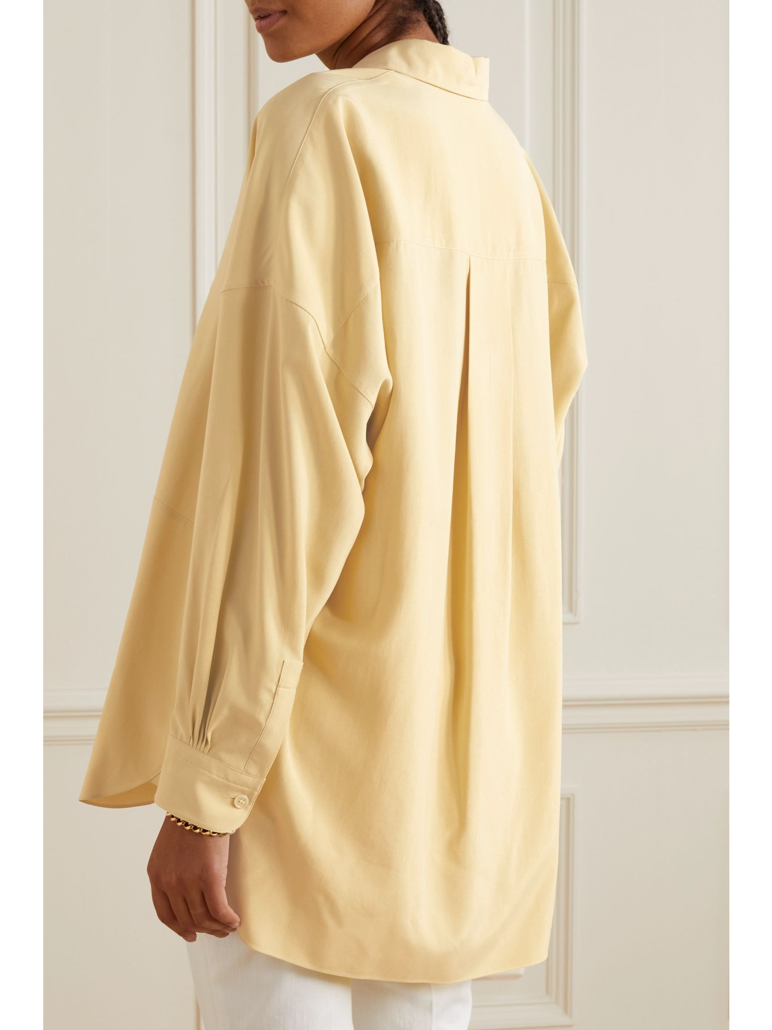 Sveva silk shirt Pastel yellow - 4