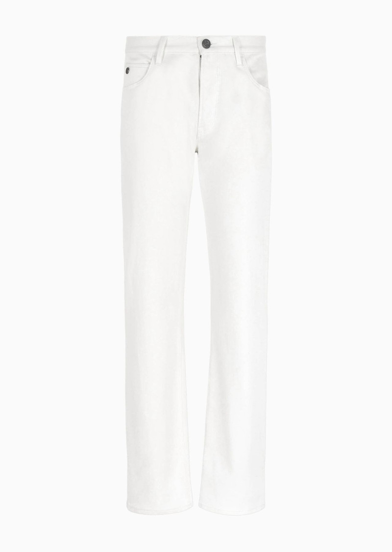Regular-fit, five-pocket trousers in Lyocell and stretch cotton 1