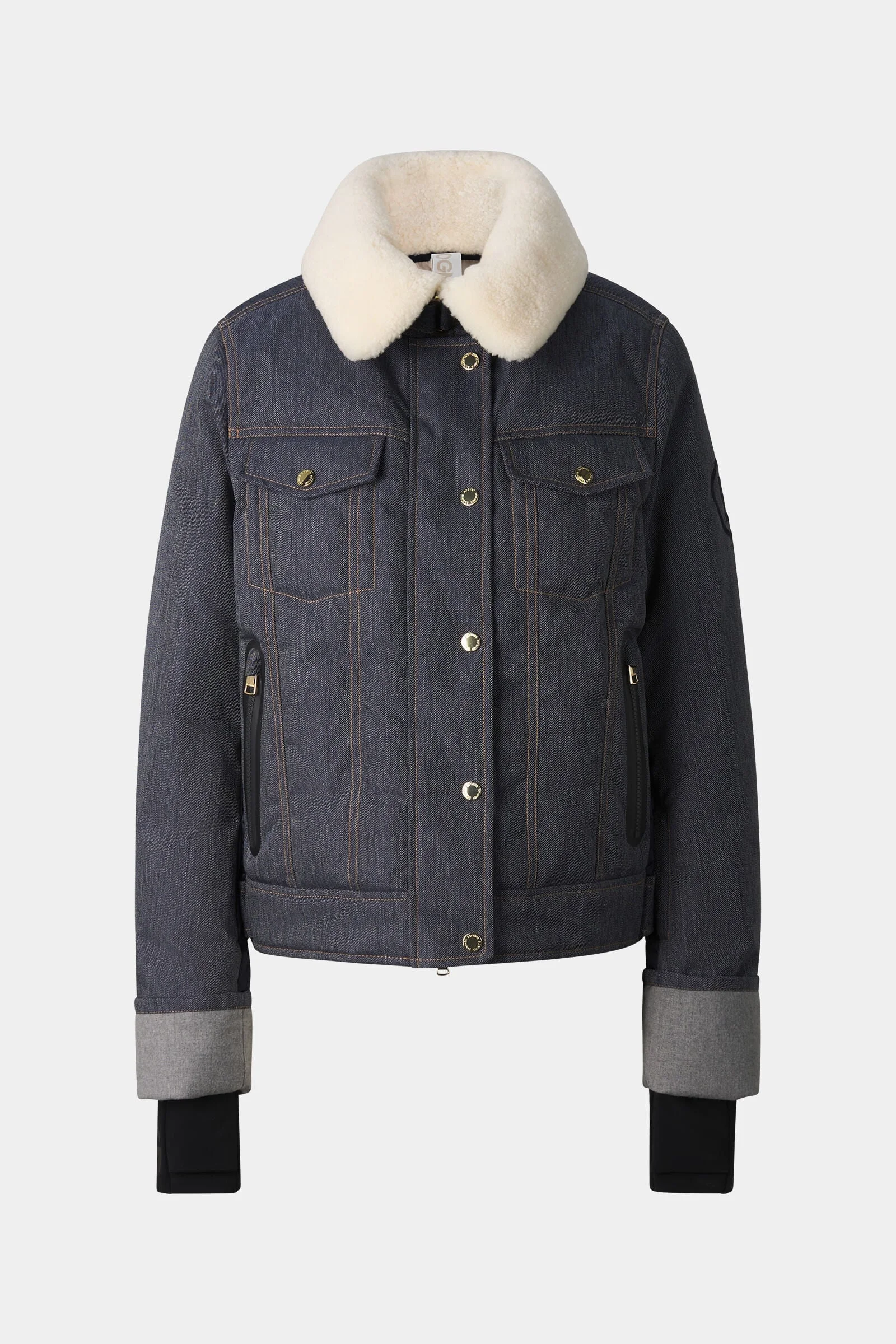 Dena Denim Ski Jacket in Navy - 1