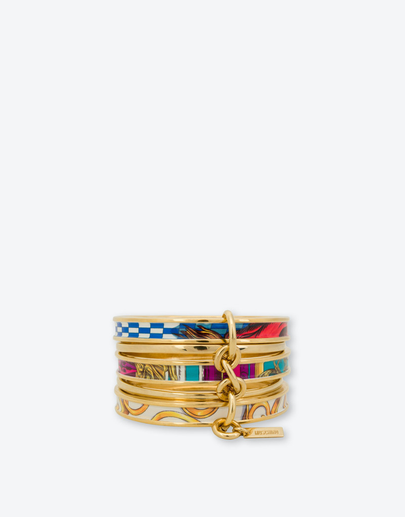 Moschino SCARF PRINT MULTI BRACELET outlook