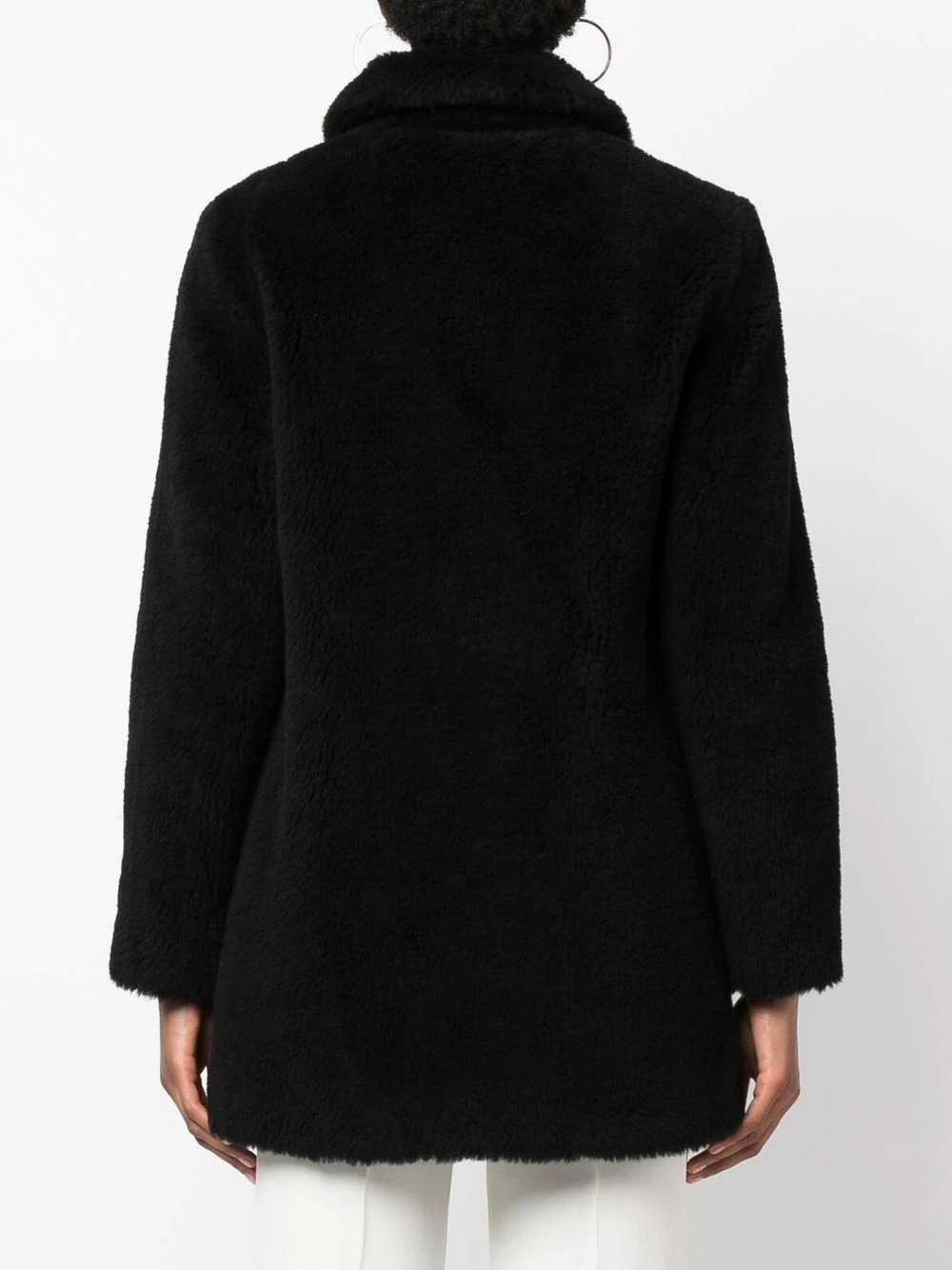 short woven wool coat - 4