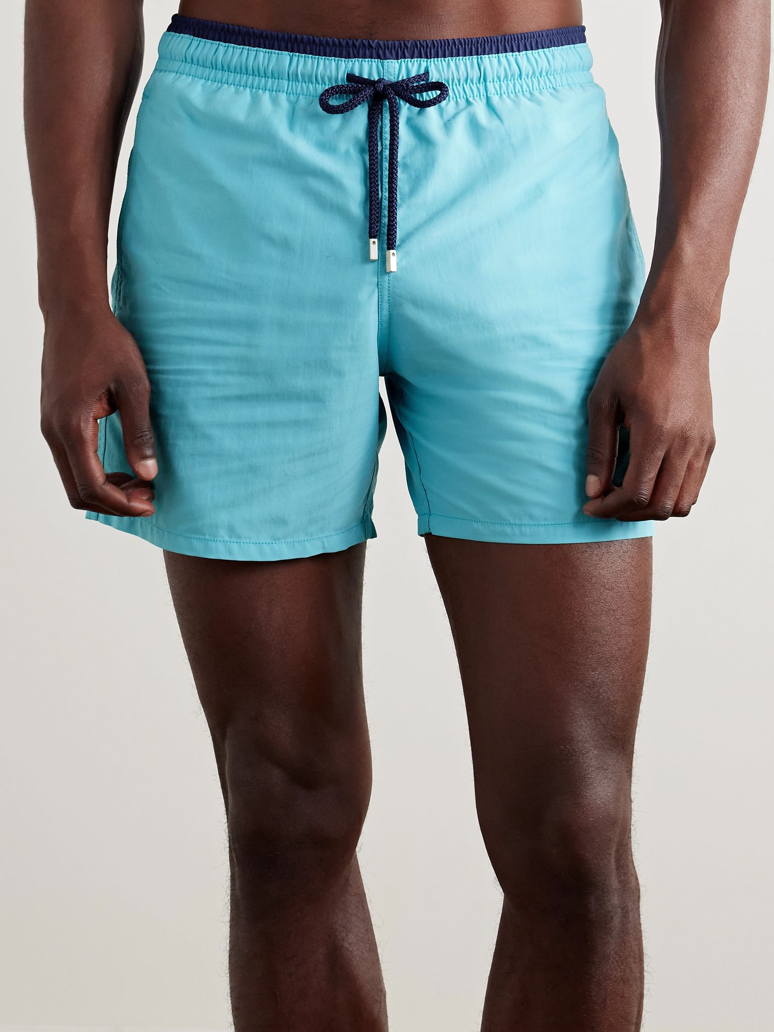 Moka Straight-Leg Mid-Length ECONYL® Swim Shorts Turquoise - 2