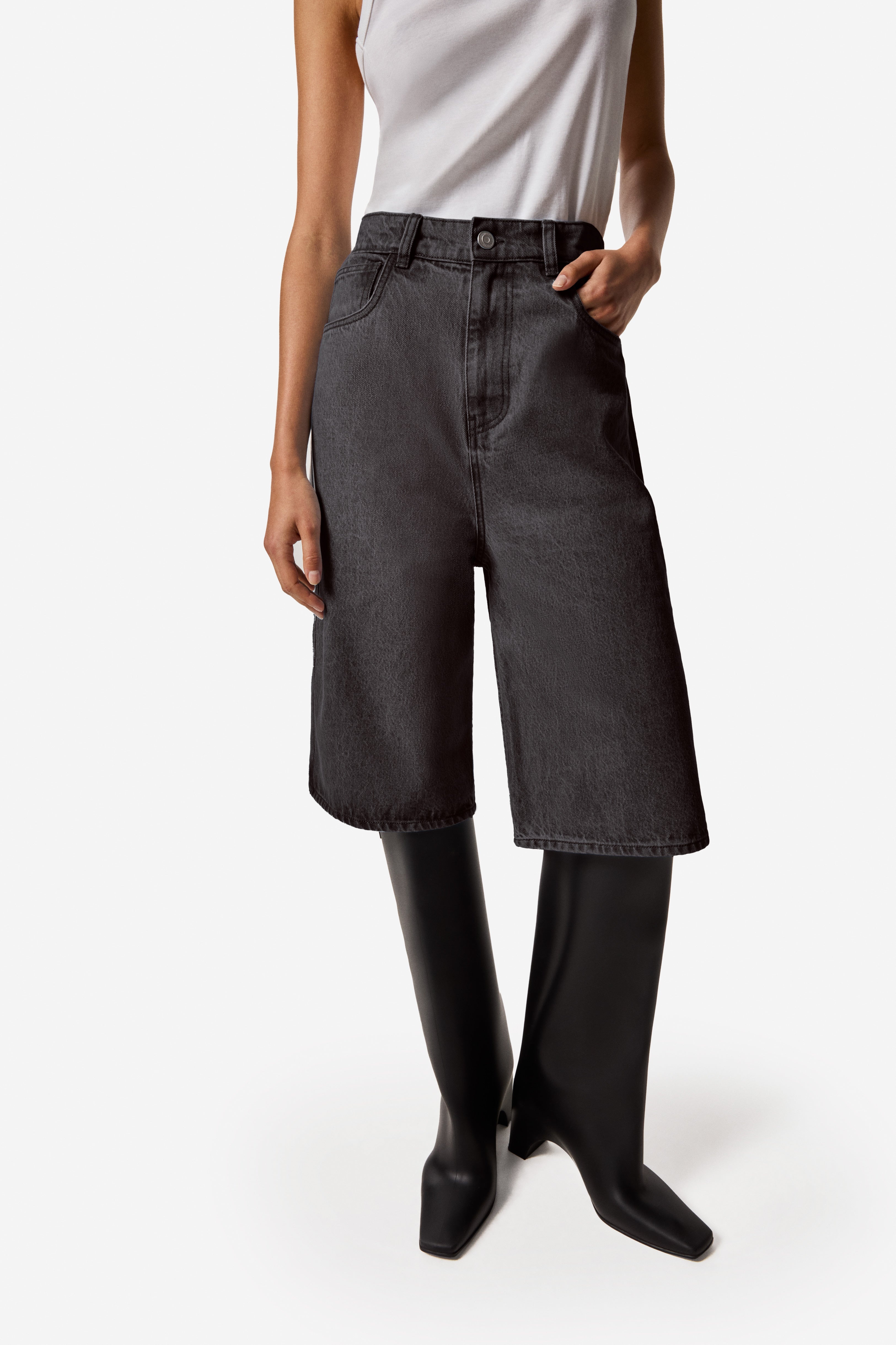 Bermuda Denim Pants - 1