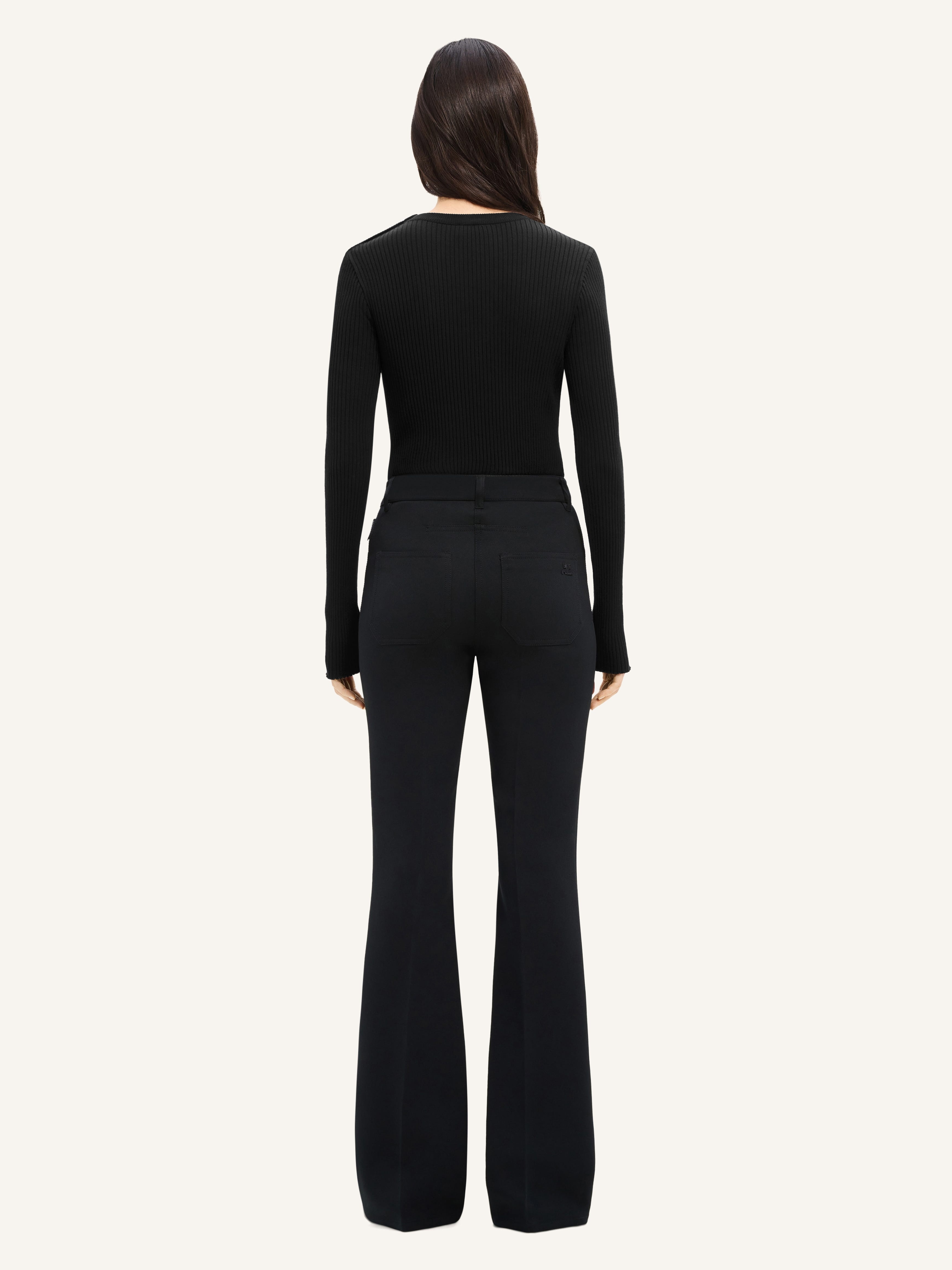 SHOULDER SNAPS RIB KNIT SWEATER - 4