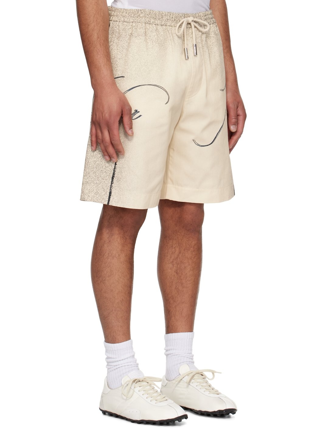 Beige 'The Multi-Tattoo' Shorts - 2