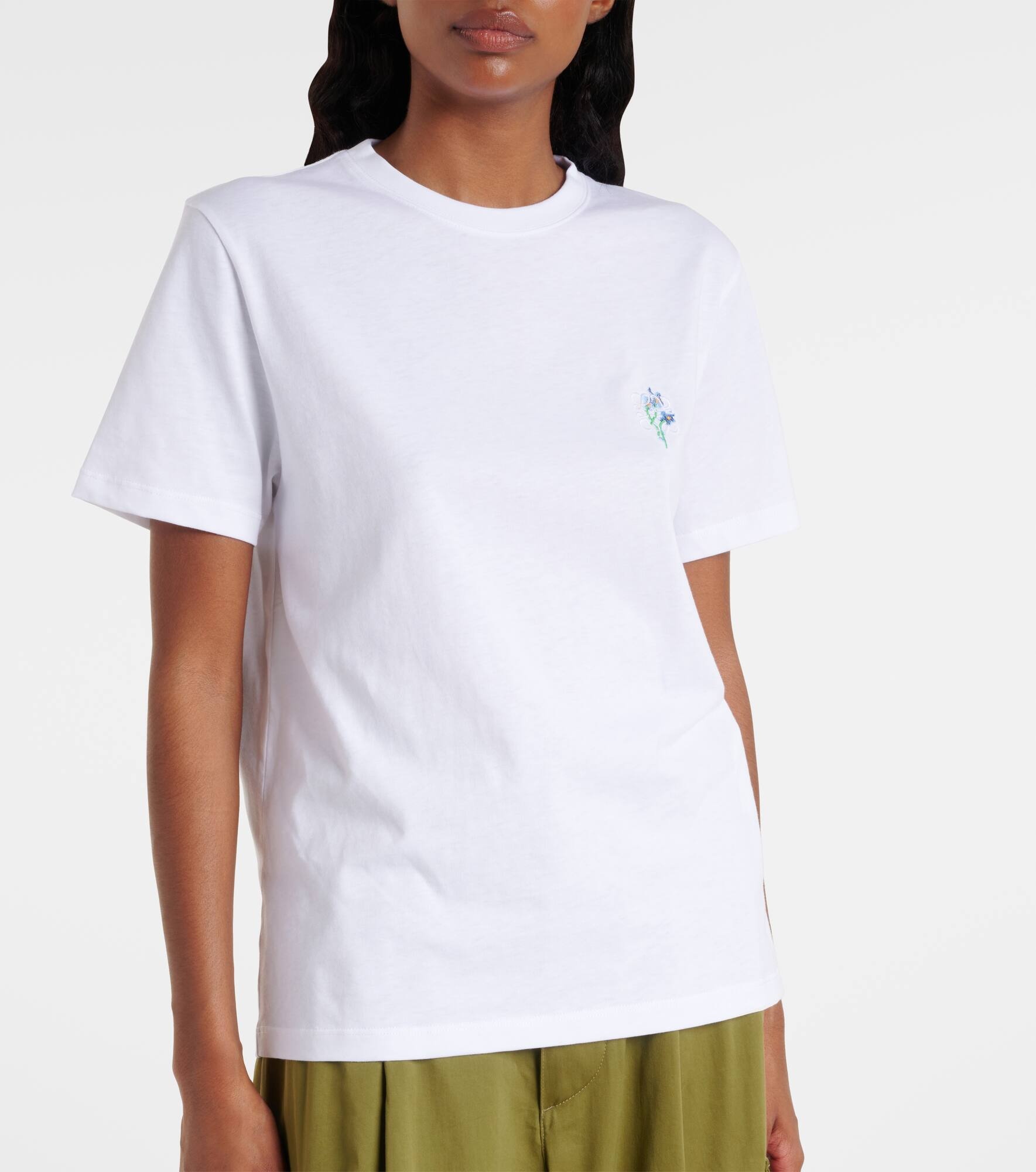 Embroidered cotton T-shirt - 5