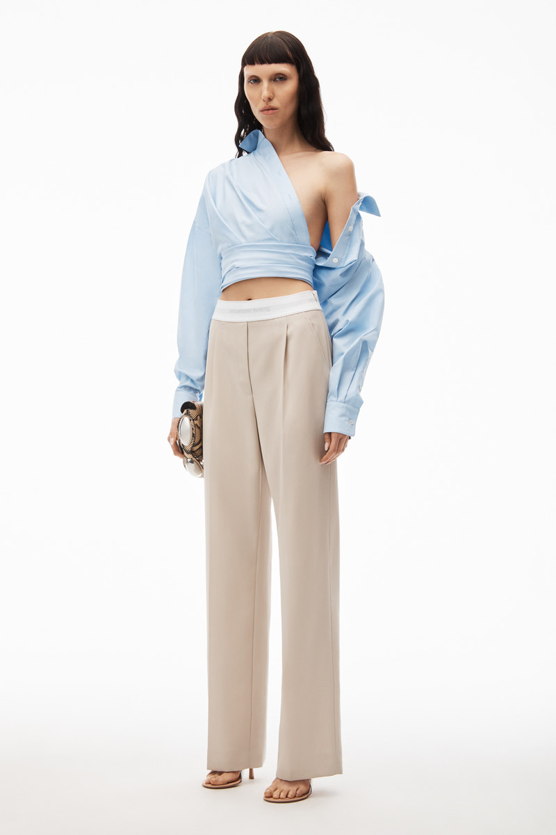 Alexander Wang PLEATED TROUSER IN WOOL TAILORING outlook