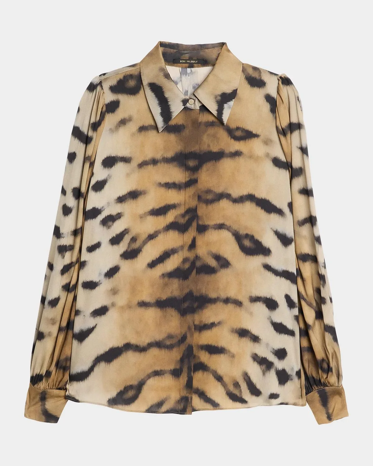 Davis Animal-Print Silk-Blend Blouse - 1