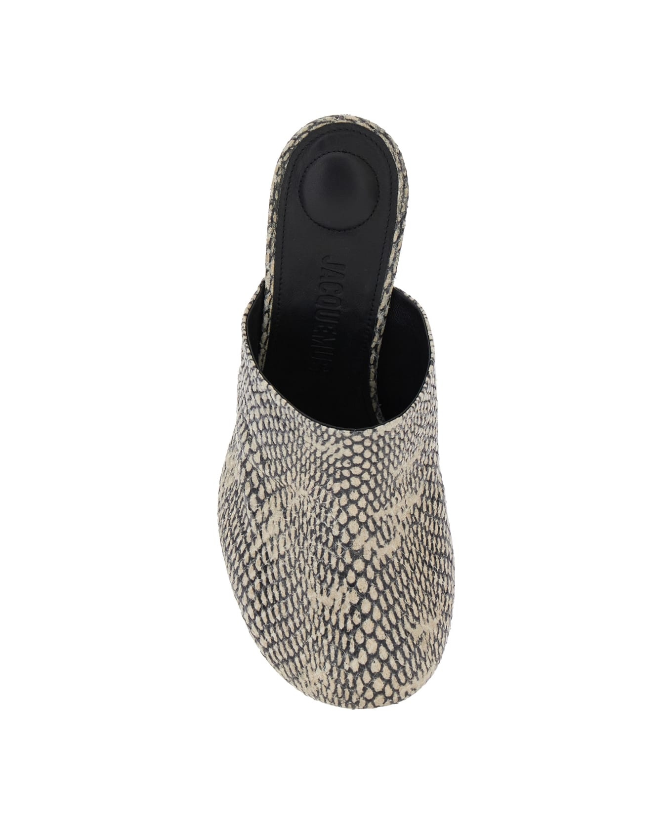 'les Bisou' Beige Mules With Snakeskin Effect And High Heel In Leather Woman - 4