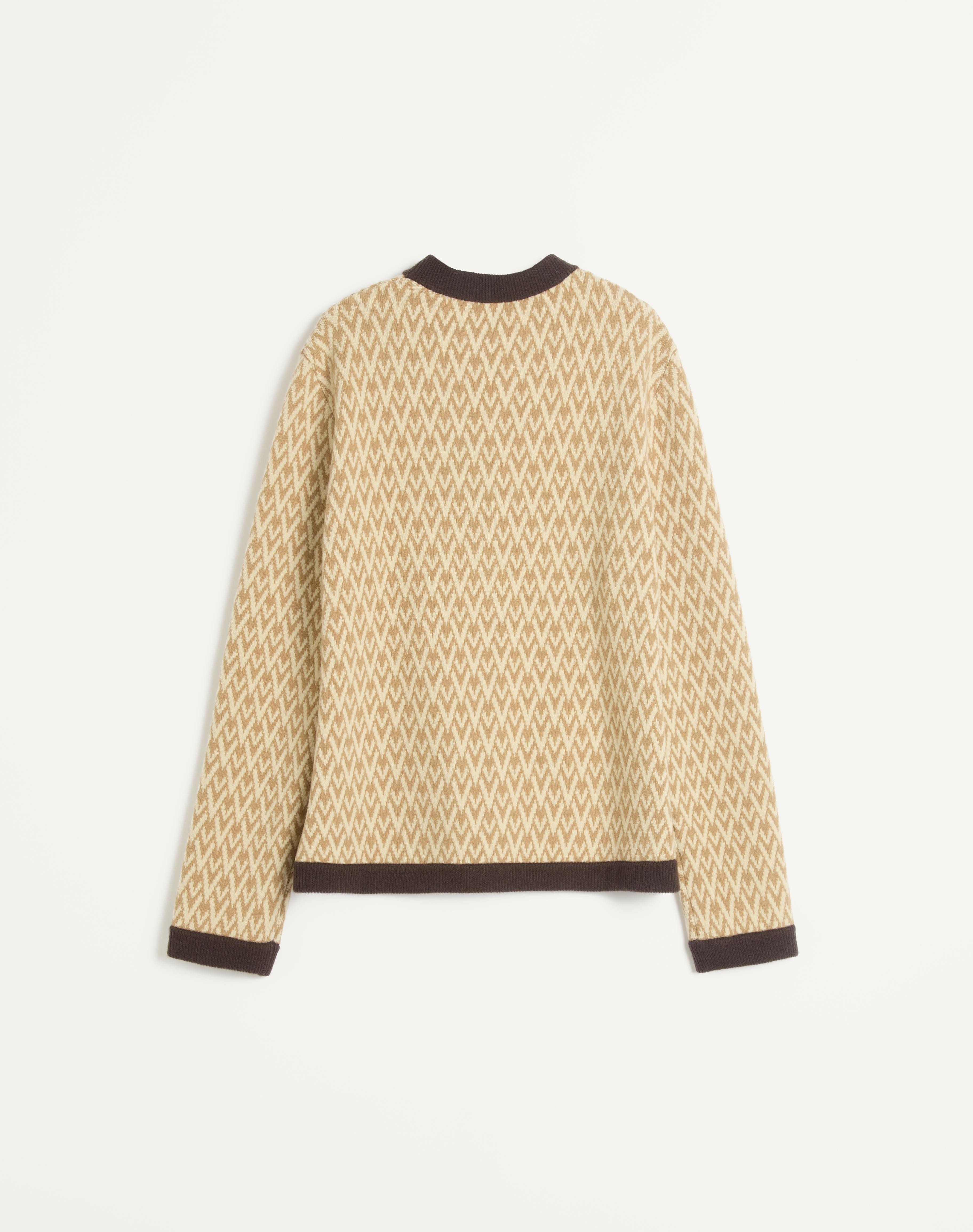 WOOL CARDIGAN WITH TOUTE LA V PATTERN - 2