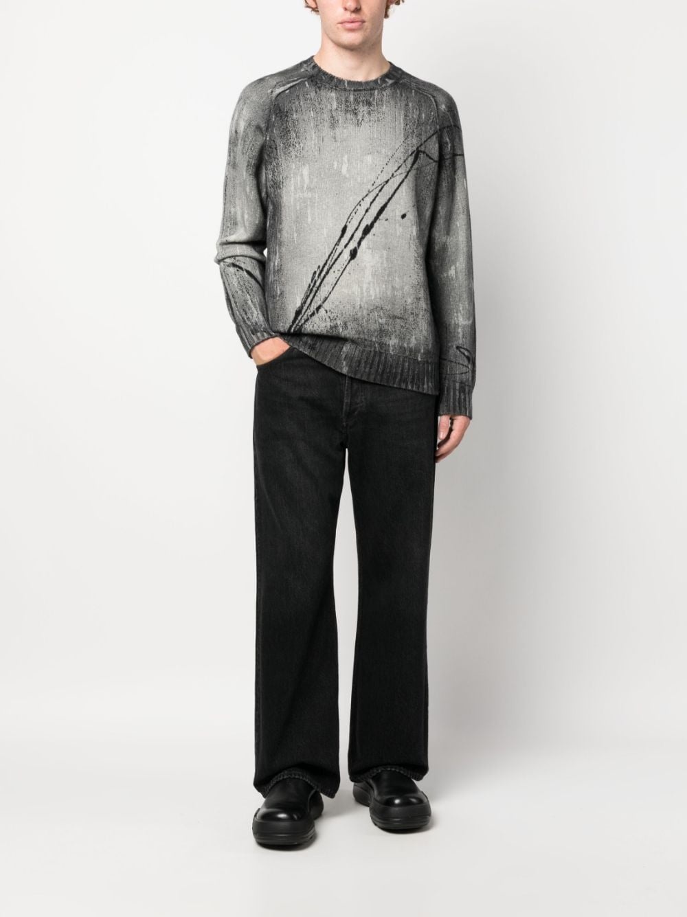 crew-neck merino wool-blend sweatshirt - 2