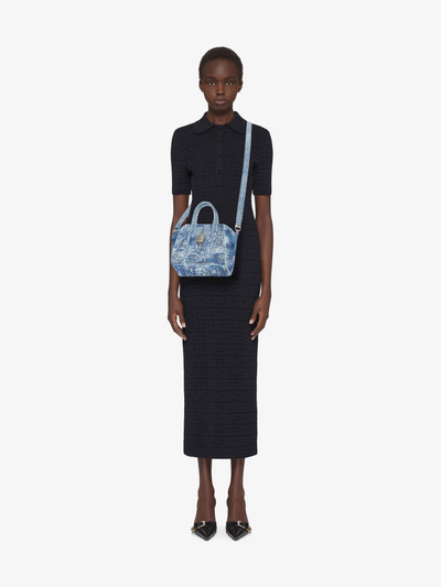 Givenchy MINI ANTIGONA LOCK BAG IN WASHED EMBROIDERED DENIM outlook