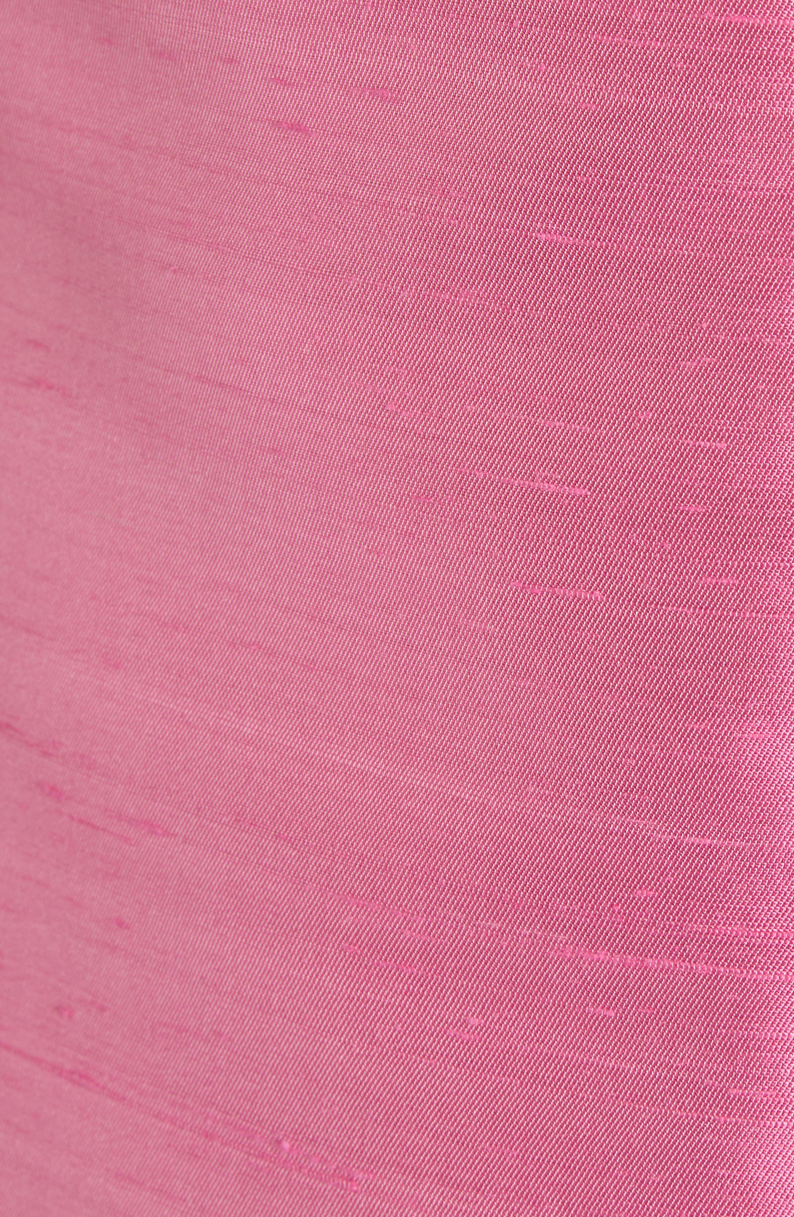 Valentino Garavani Bow Detail Shantung Silk Minidress in Pink at Nordstrom - 5