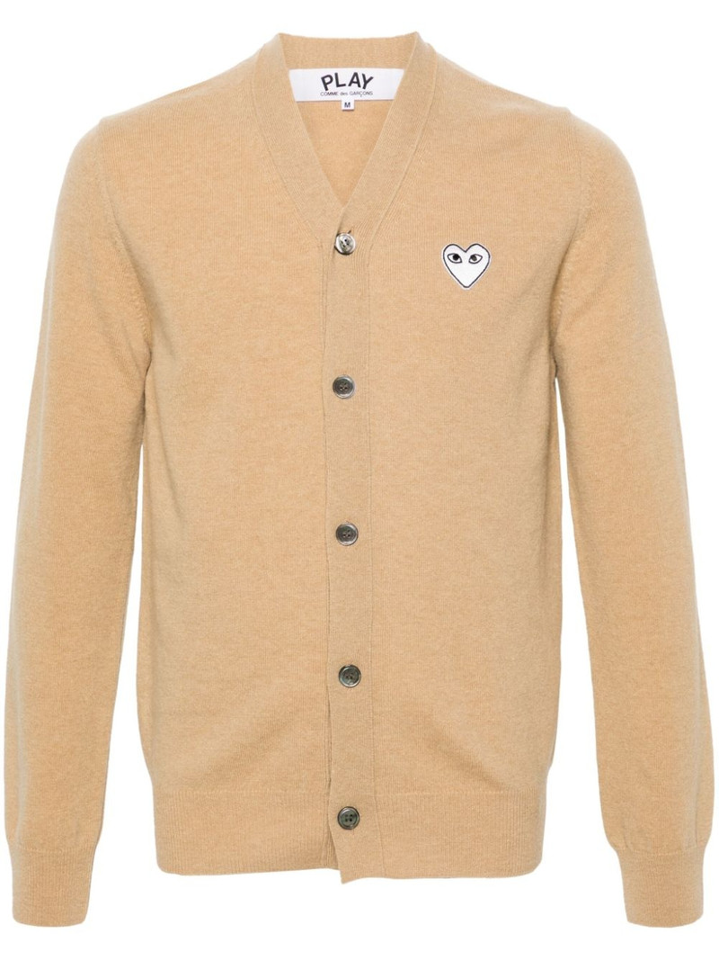 heart-motif wool cardigan 1