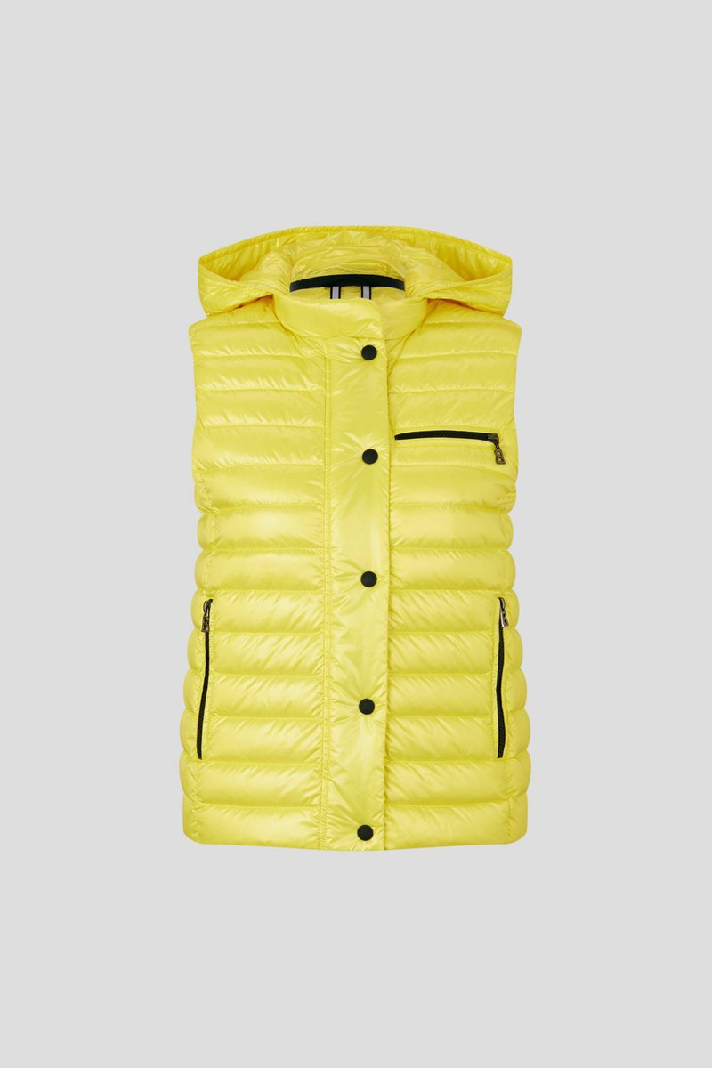 NENI LIGHTWEIGHT DOWN WAISTCOAT IN YELLOW 1