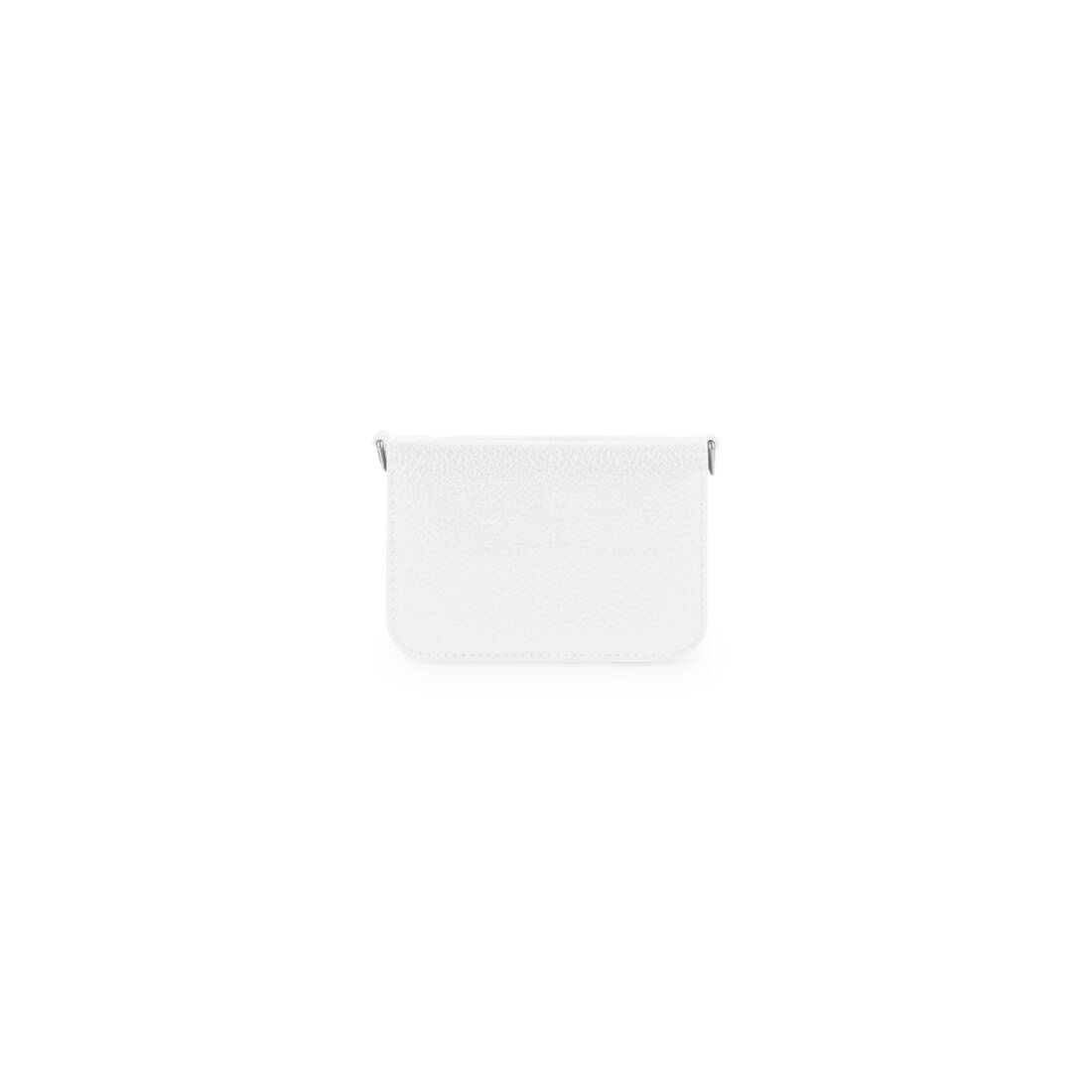 Women's Cash Mini Wallet On Chain in White/black - 4