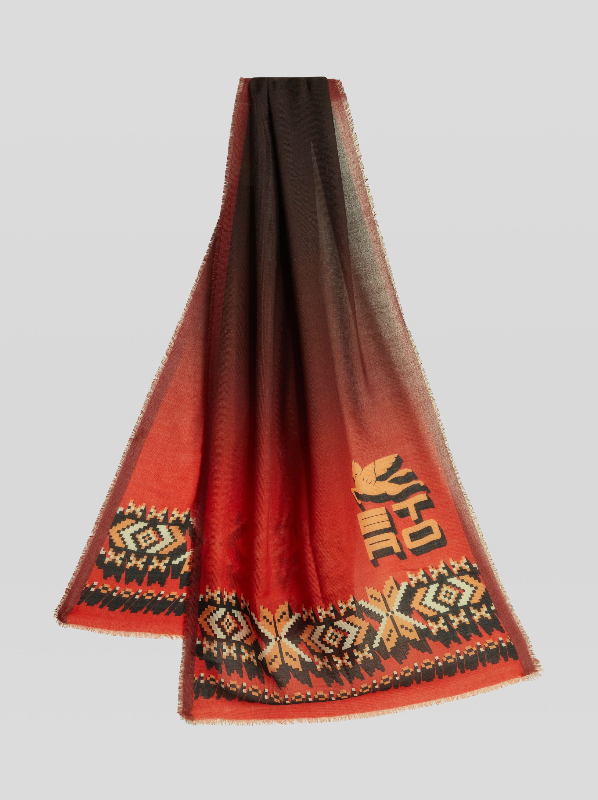 SCARF WITH GEOMETRIC DESIGNS AND ETRO CUBE LOGO - 1