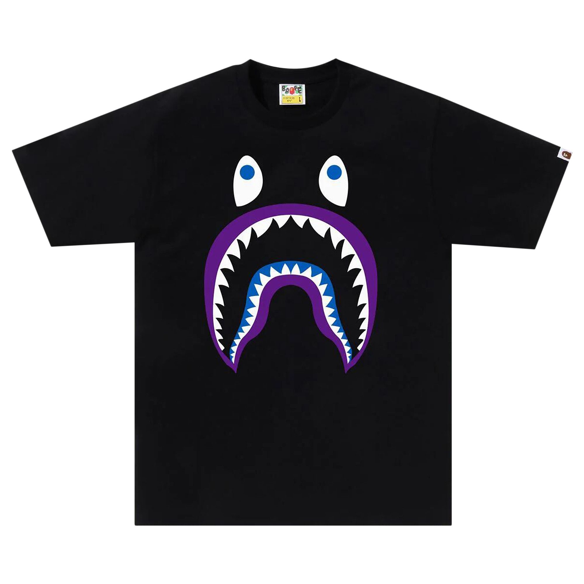 BAPE Colors Shark Ponr Tee 'Black' - 1