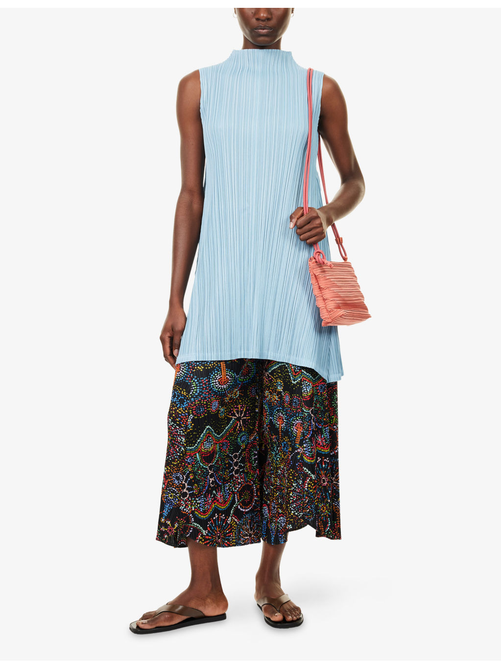 Sleeveless Flared Knitted Mini Dress - 2