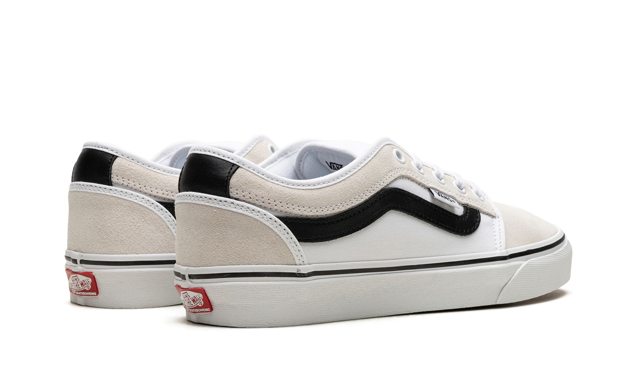 Chukka Low Sidestripe "White/Black" - 3