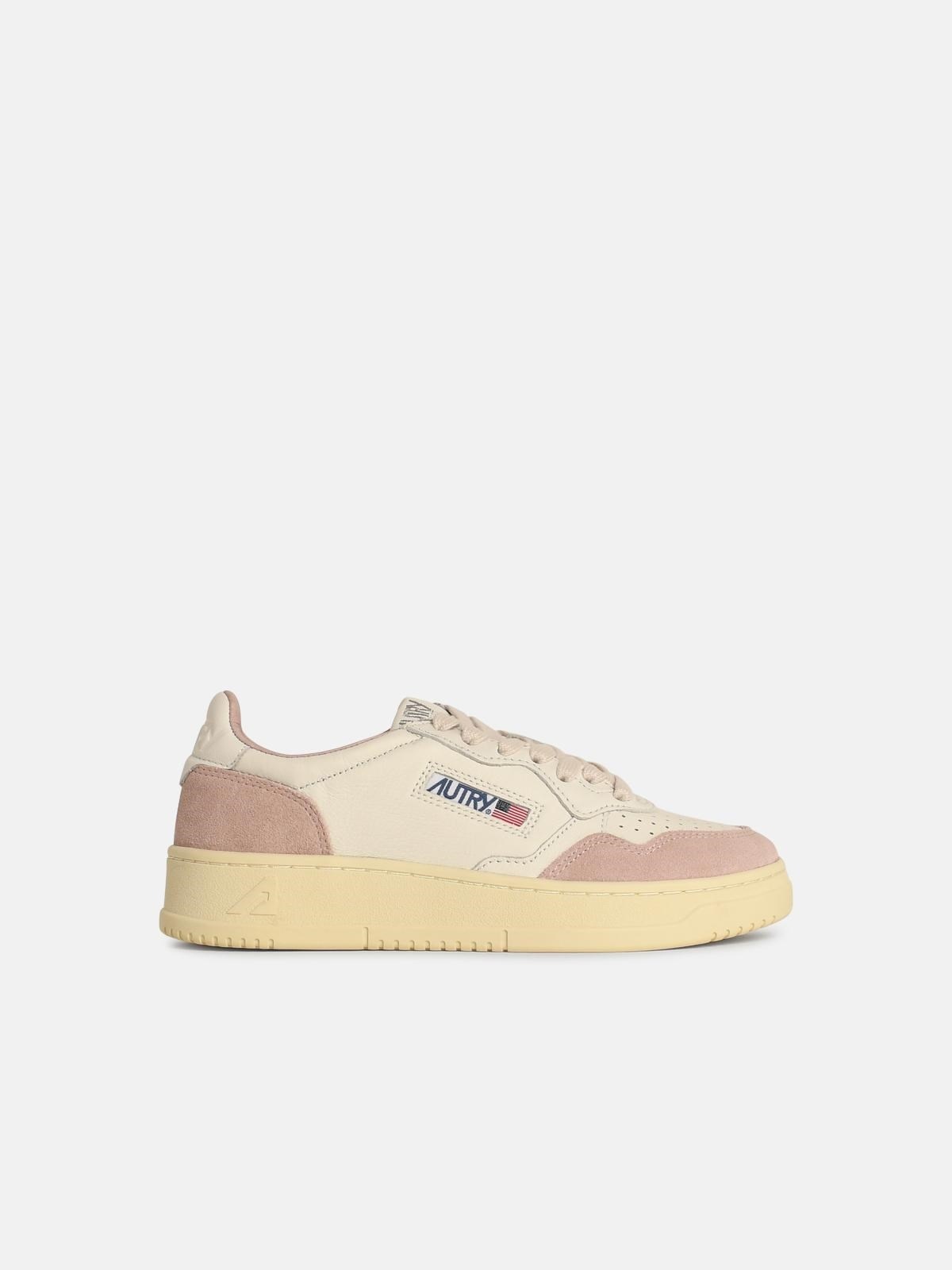 'MEDIALIST' PINK LEATHER SNEAKERS - 1
