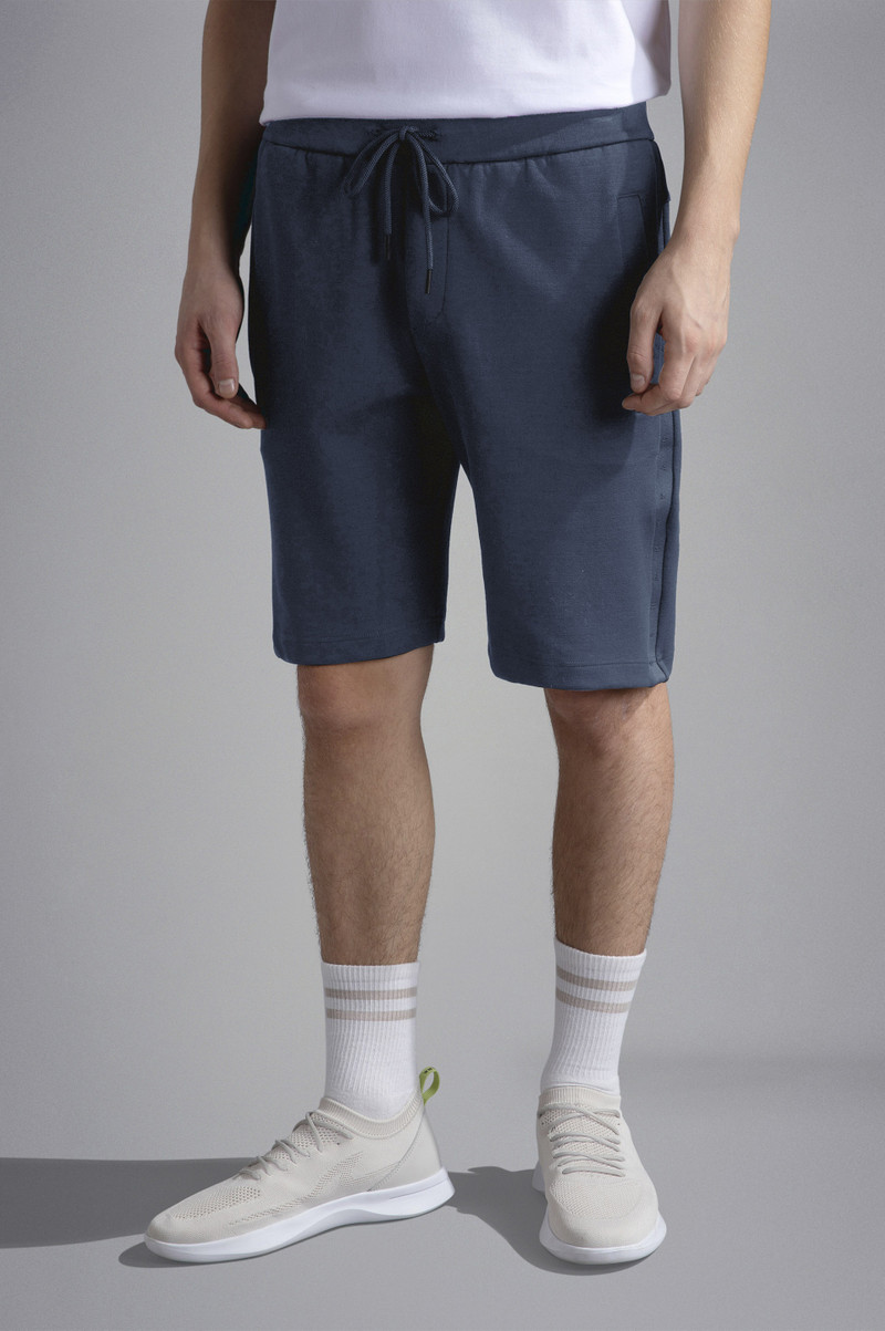 ACTIVE FLEECE COTTON BERMUDA SHORTS 6