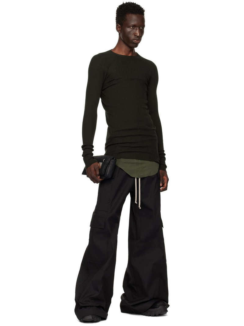 Rick Owens Green Porterville Rib Sweater outlook