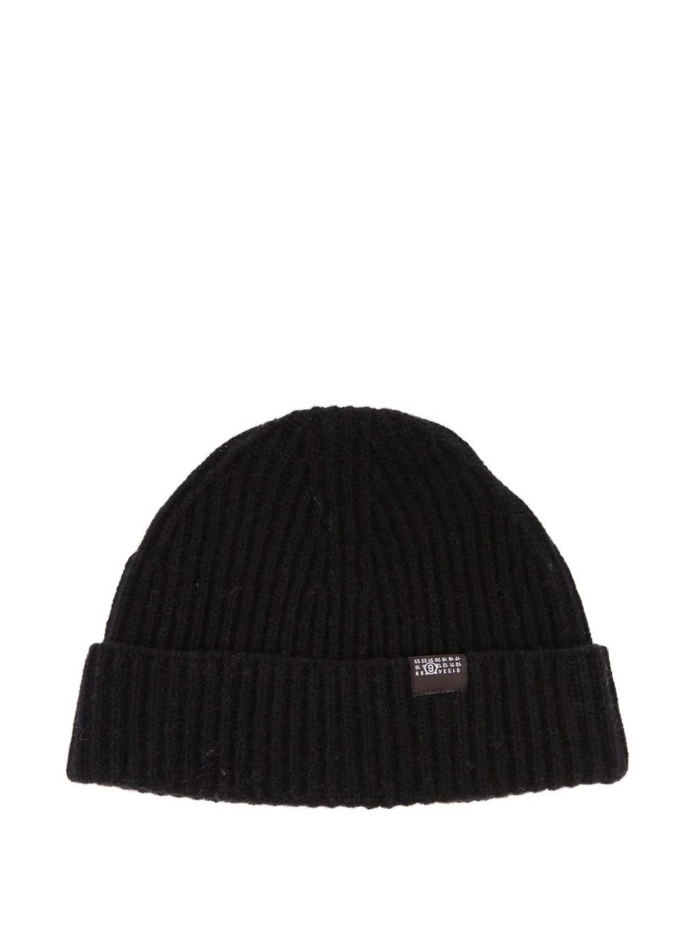 ribbed logo-patch beanie - 1
