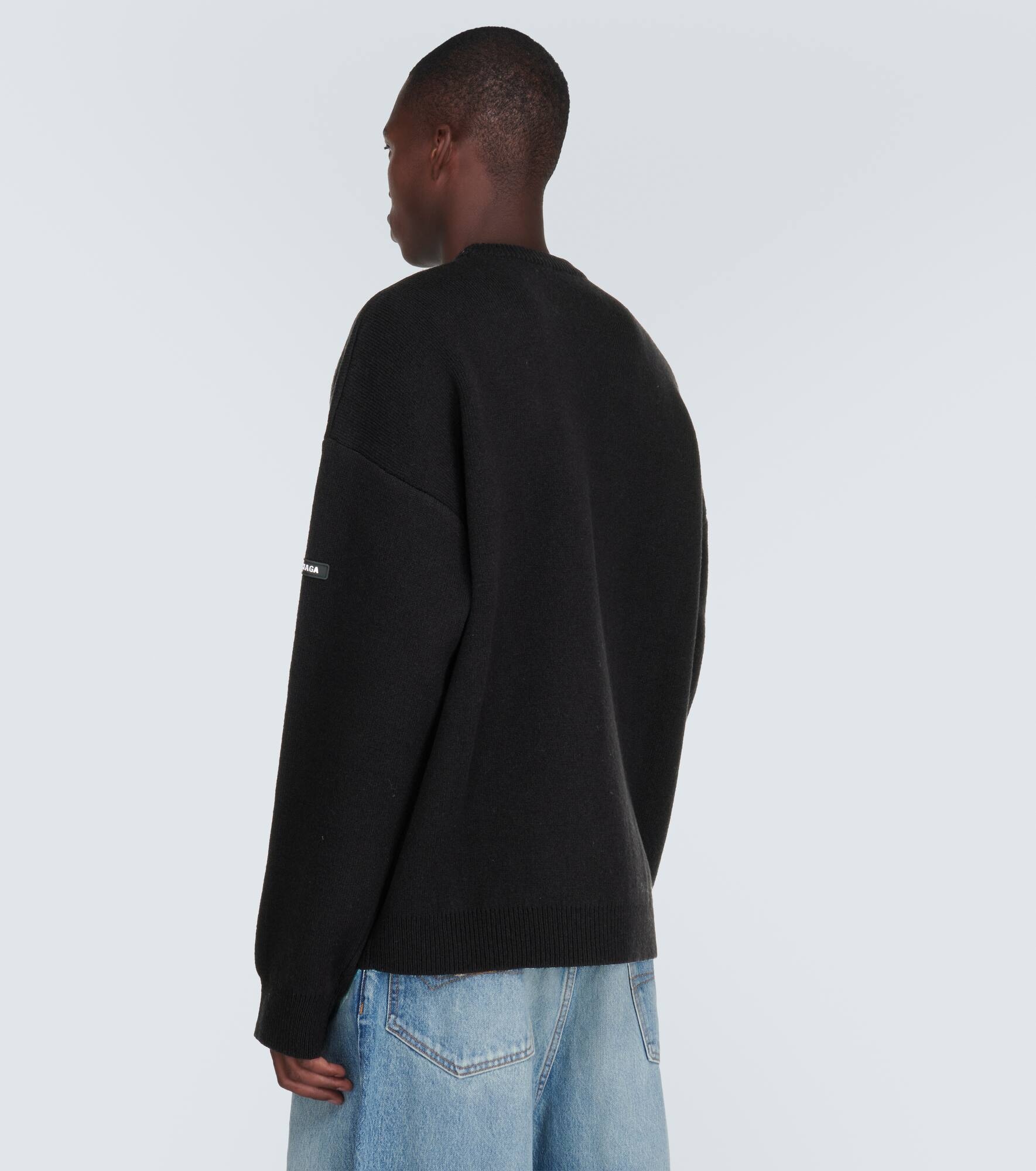 Oversized wool-blend sweater - 4